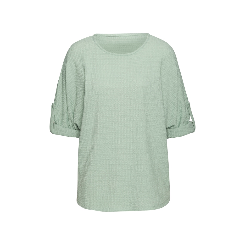 Vivance 2-in-1-Shirt »zum Krempeln«, aus bügelfreier Crêpe-Qualität