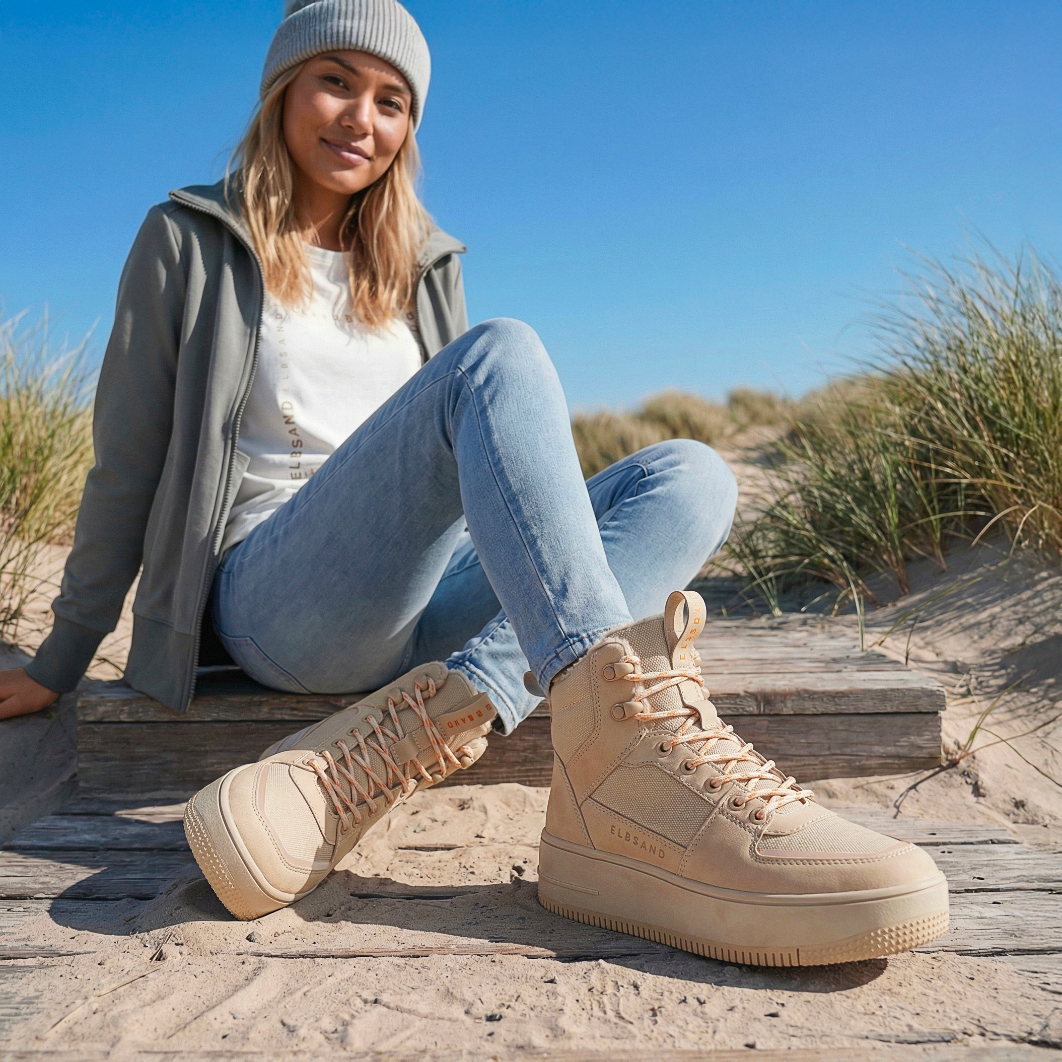 Elbsand Sneaker »Freizeitschuh, Halbschuh, High Top Sneaker, Turnschuh, Schnürschuh«  NEU mit wärmendem Futter und wasserabweisender Comfortex-Klimamembran