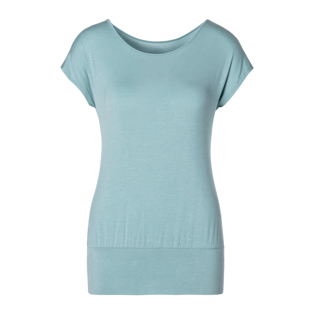 LASCANA Longshirt »mit breitem Bund«, aus weichem Viskose-Stretch
