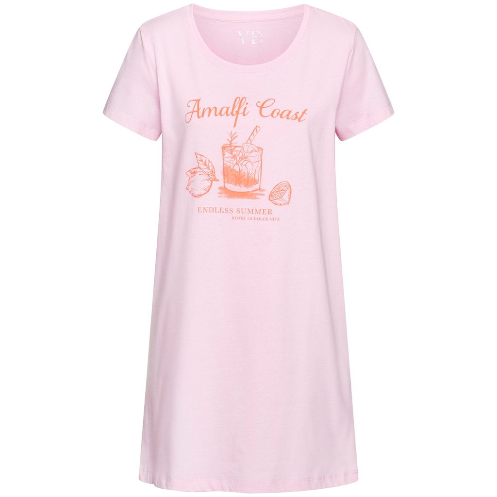 Vivance Dreams Sleepshirt, mit zart skizziertem Frontdruck