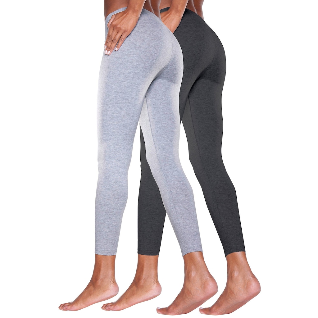 Vivance active Leggings, (2er-Pack), mit Gummibund, Loungewear
