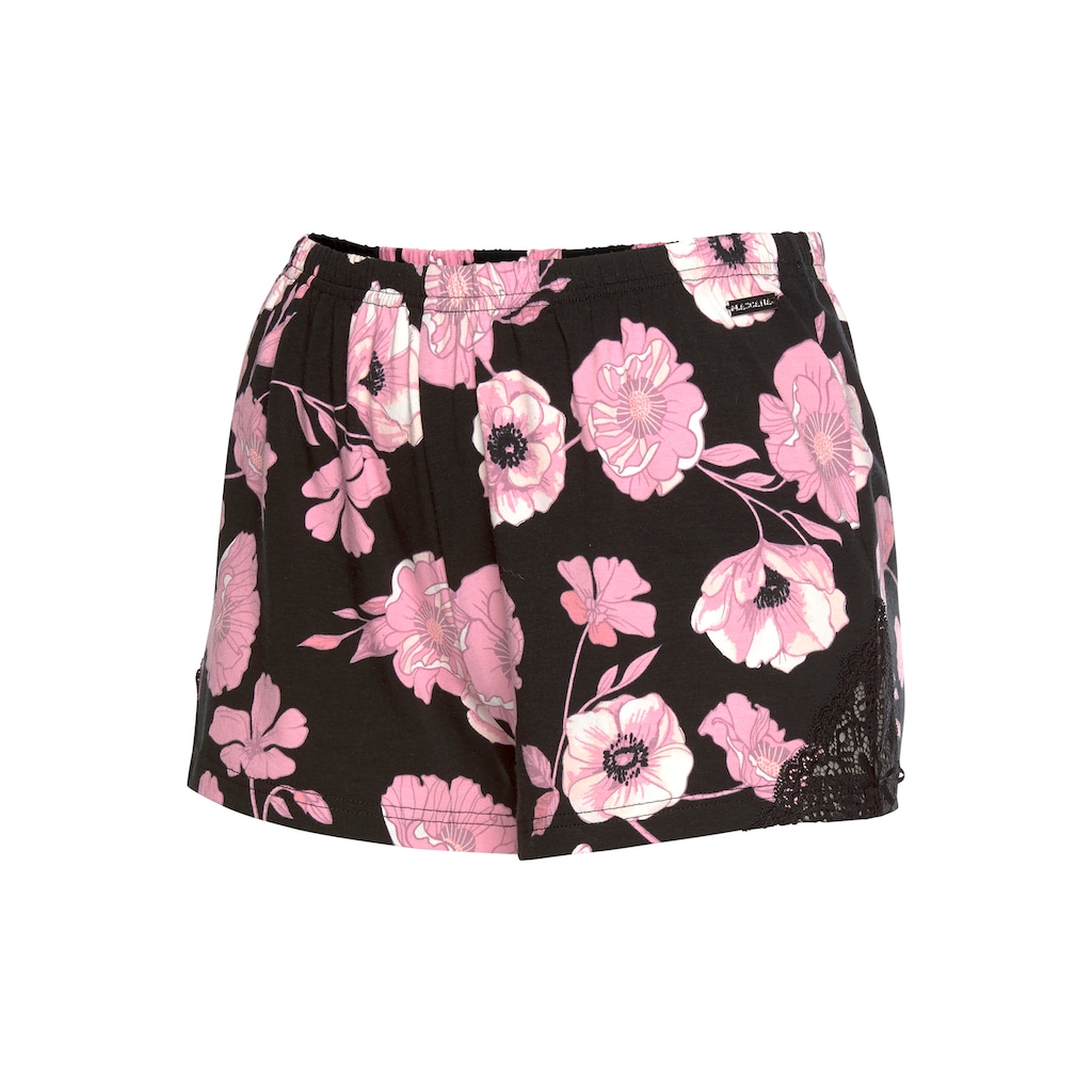 LASCANA Shorts, mit Spitzeneinsätzen