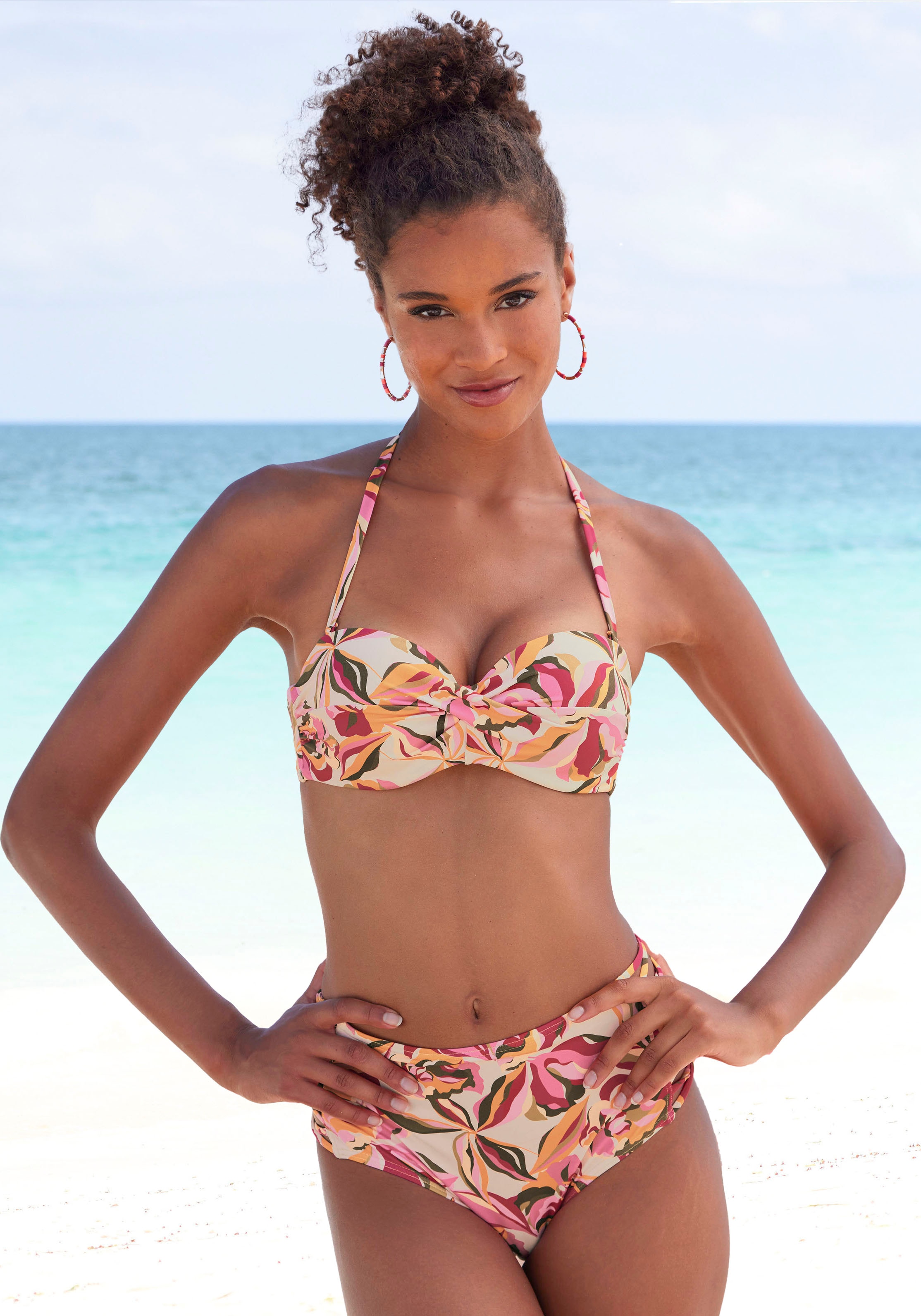 s.Oliver Bügel-Bandeau-Bikini-Top »Bauhinia«, im floralen Design