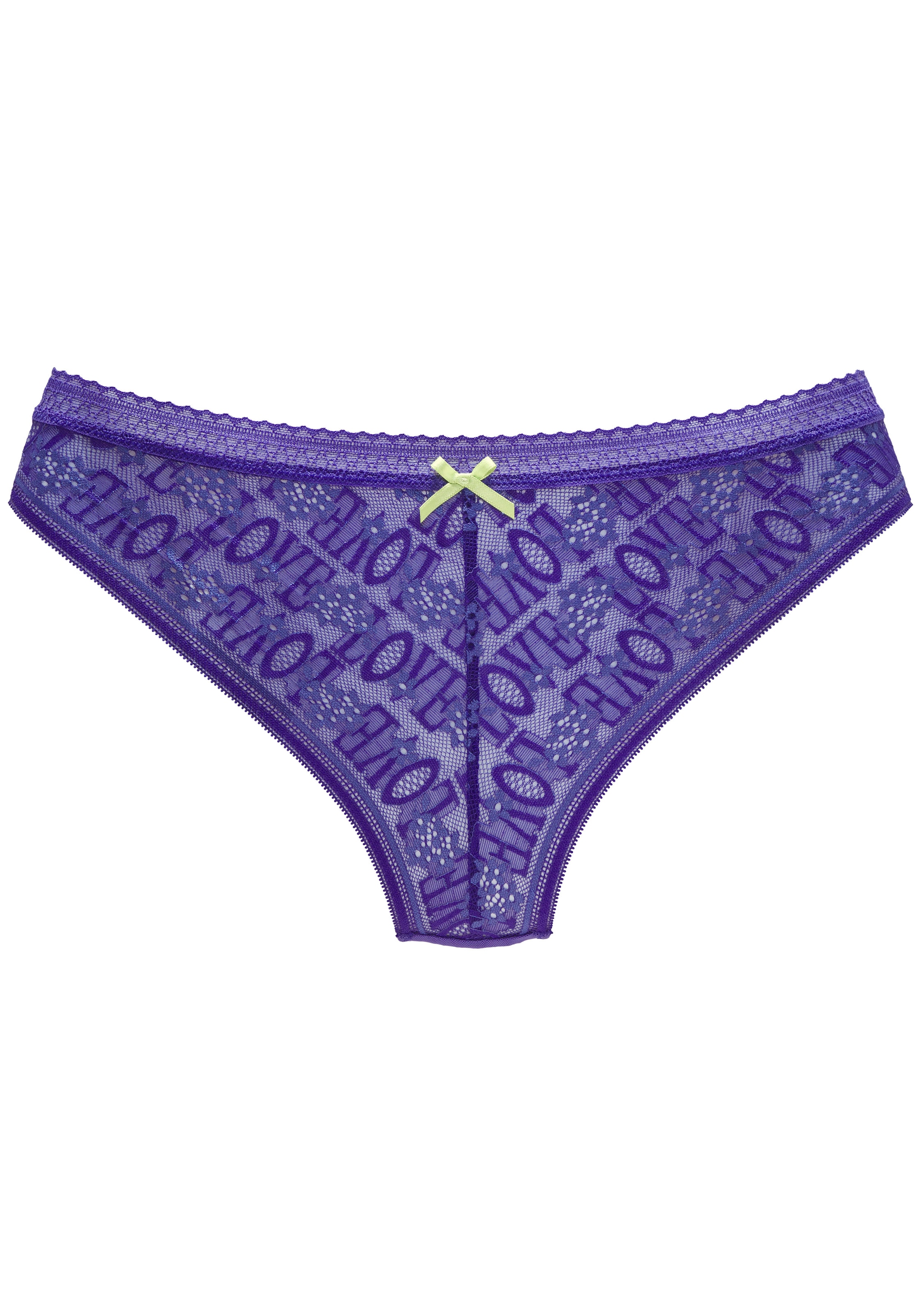 Vivance String, aus hübscher Spitze mit „LOVE“-Schriftzug und feinem Mesh
