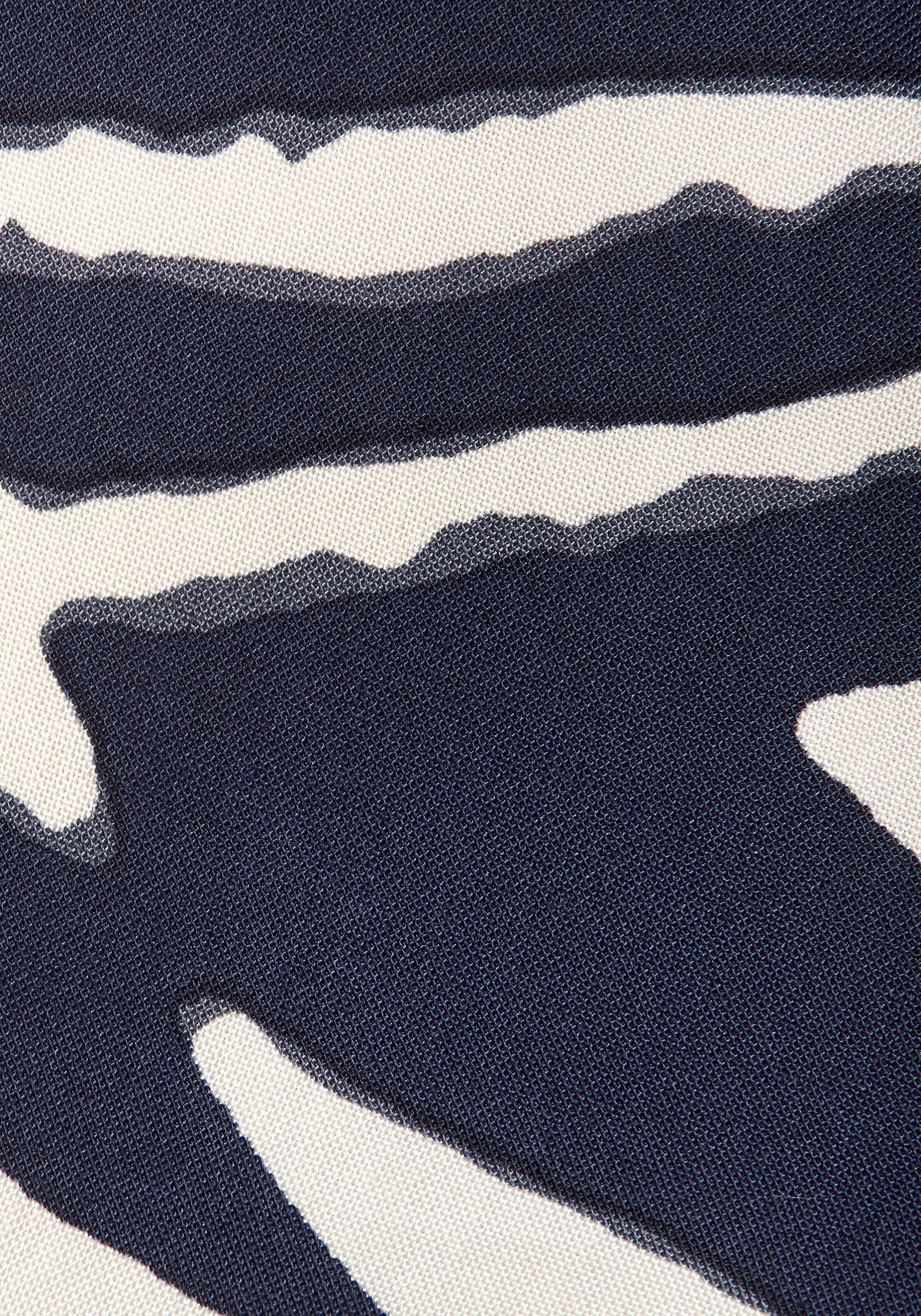 LASCANA Blouse à enfiler mit Alloverprint und modischen Knöpfen, Kurzarmbluse, sommerlich