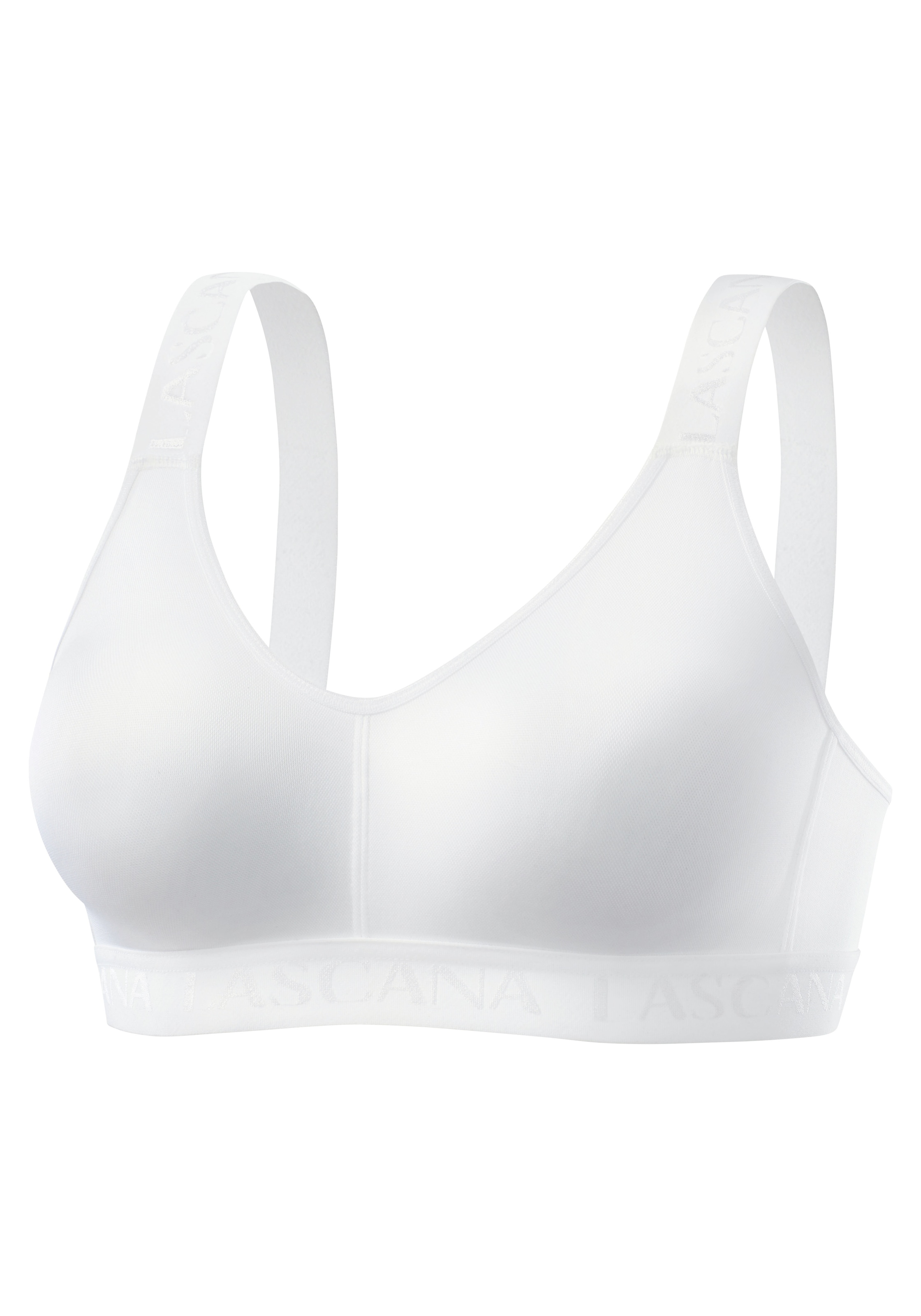 LASCANA ACTIVE Soutien-gorge de sport sans armatures, avec fermeture, grandes tailles, avec bretelles plus larges