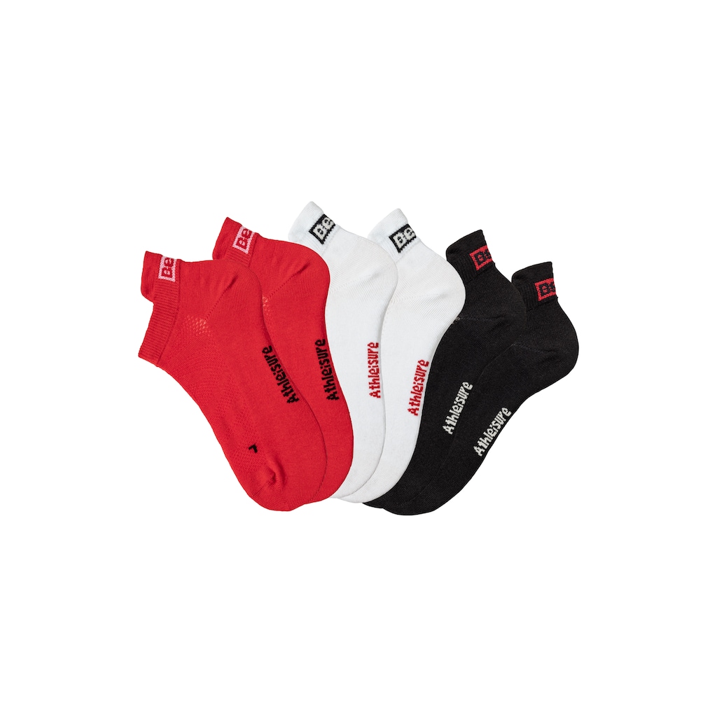 Bench. Sneakersocken, (Packung, 6 Paar), mit Lüftungskanälen in Netzstruktur
