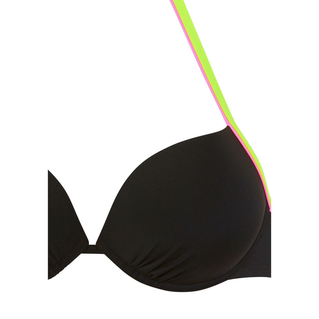Buffalo Push-Up-Bikini-Top »Pop«, Mit kontrastfarbigen Trägern