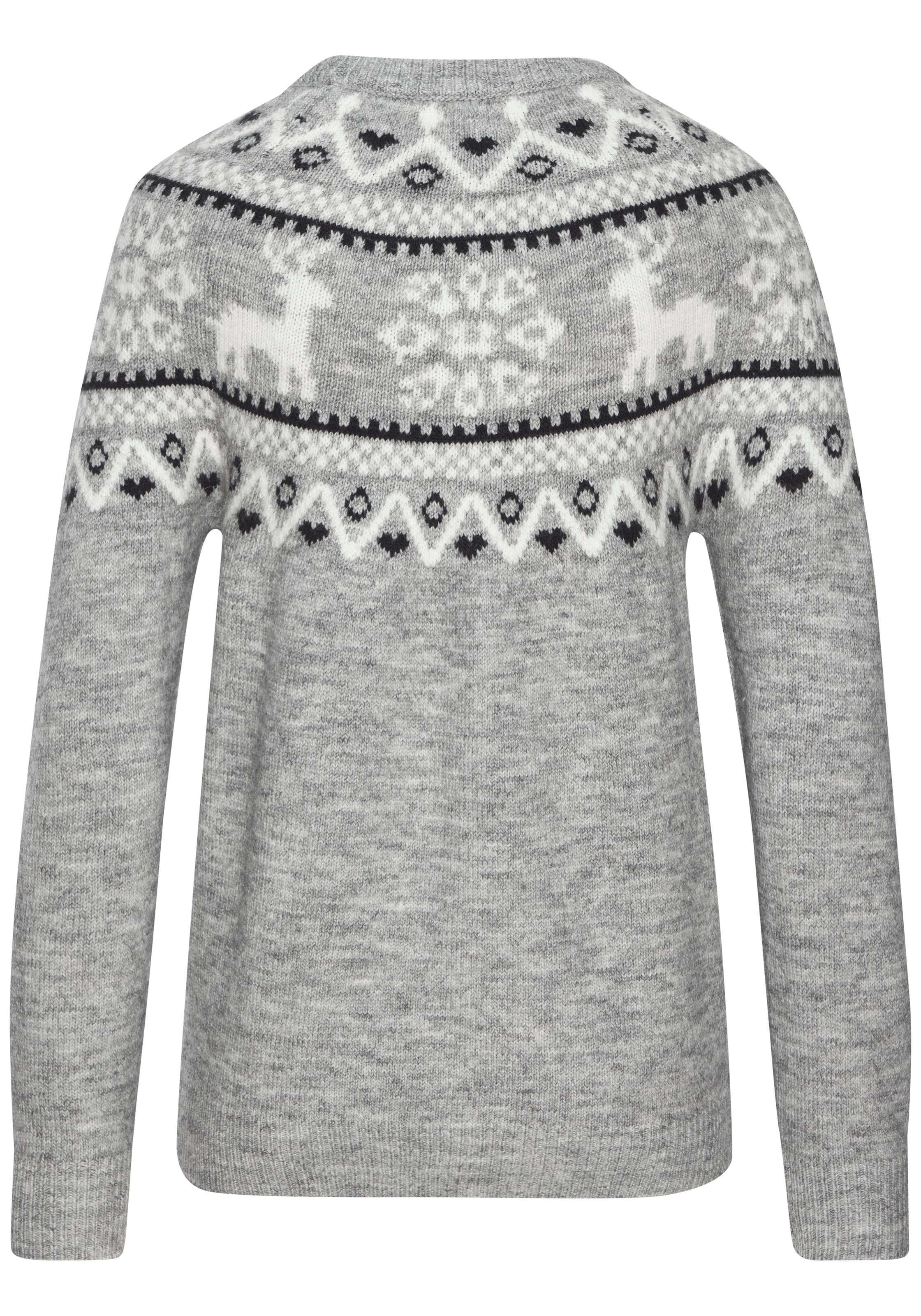 LASCANA Pull norvégien aus weichem Strick, Weihnachtspullover, Strickpullover mit Wintermotiv