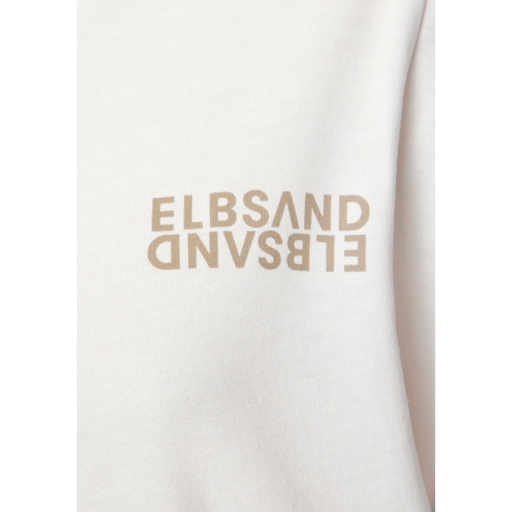 Elbsand V-Shirt, mit Logoprint, Kurzarmshirt, Basic