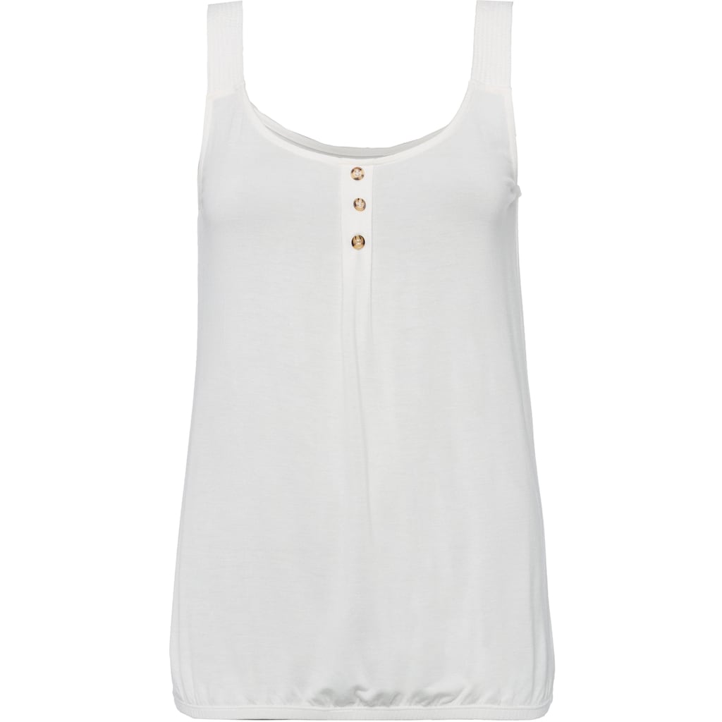 LASCANA Strandtop »mit geflochtenen Trägern«, (2er-Pack), aus weichem Viskose-Stretch