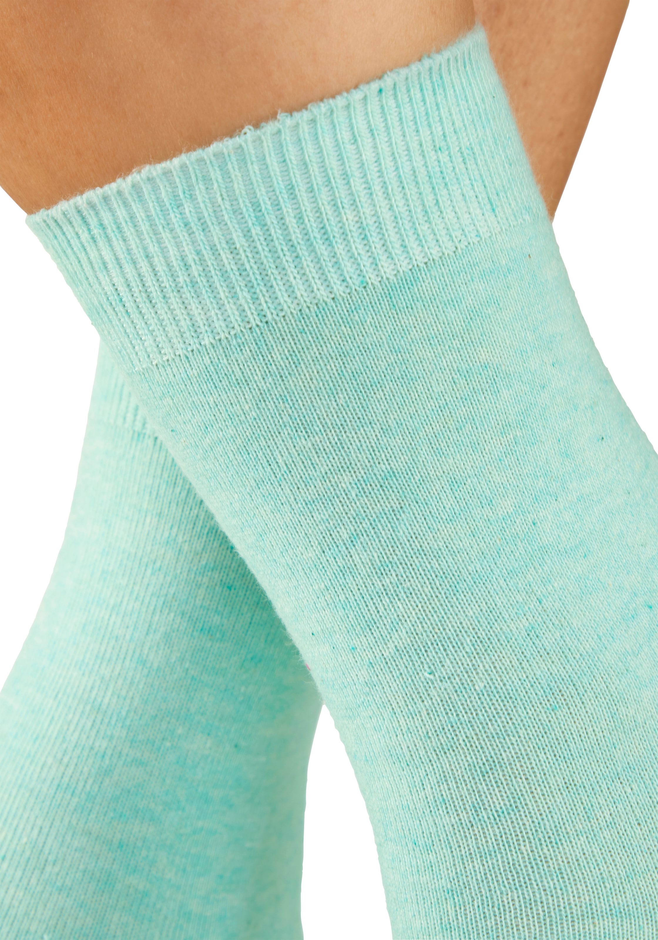 H.I.S Chaussettes basiques »Damensocken, frische melierte Farben; casual« Paquet, 20 Couple tlg. Chaussettes de tous les jours en gros paquet