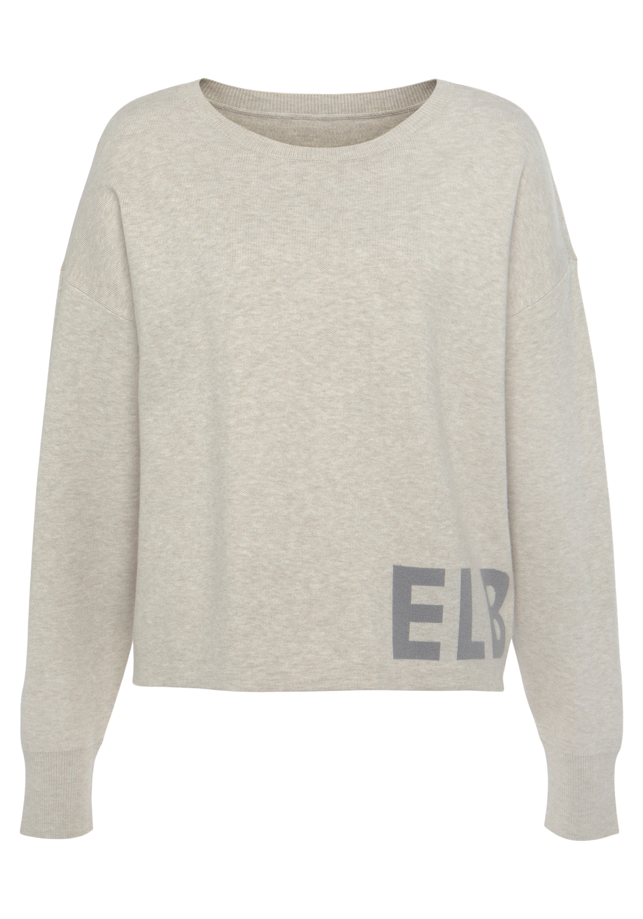 Elbsand Strickpullover, aus hochwertigem Strick mit eingestricktem Logo, Loungewear