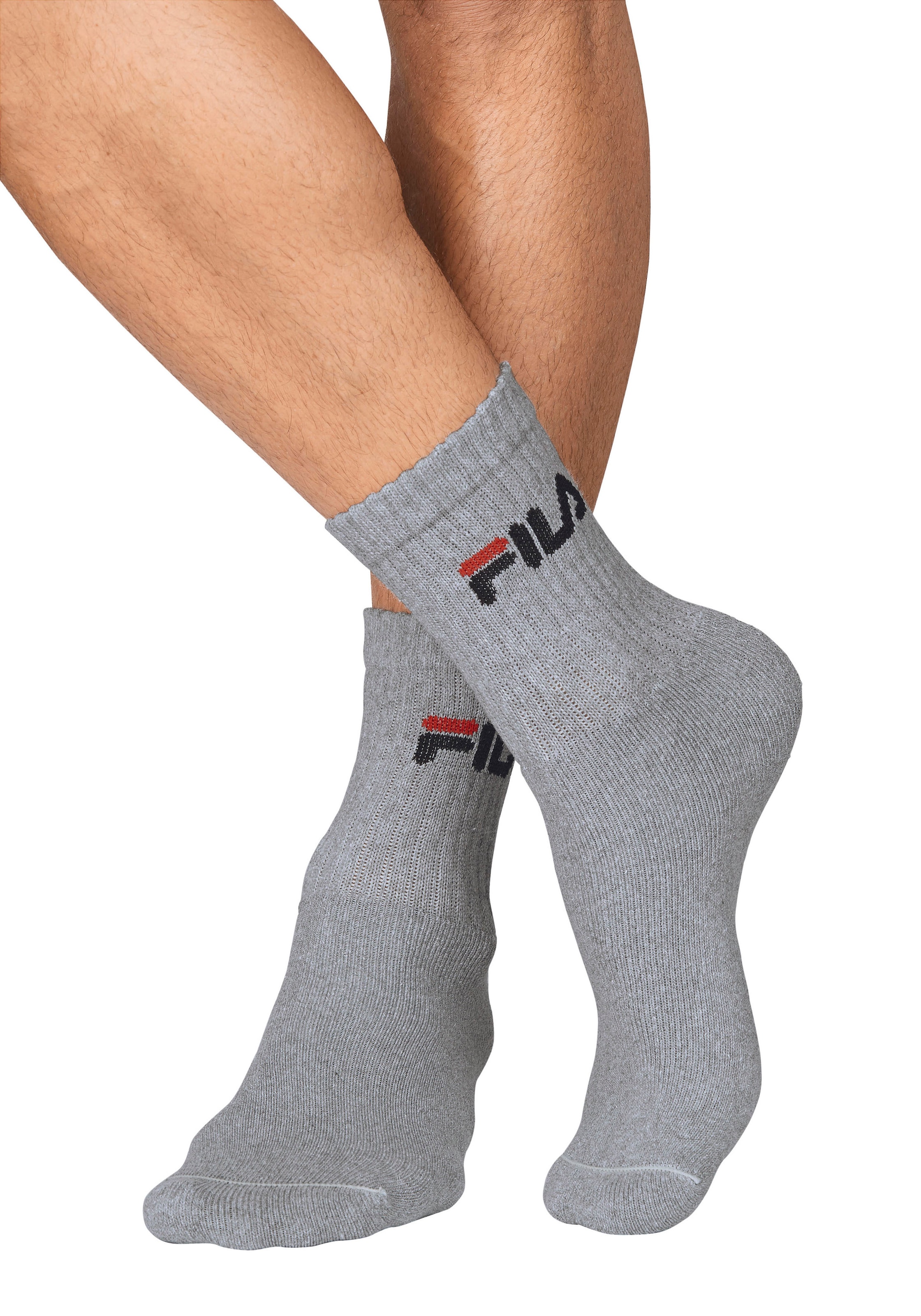 Fila Tennissocken »UNISEX CREW TENNIS FULL TERRY SOCKS« 6 Stk. tlg. Sportsocken, flache Zehennaht
