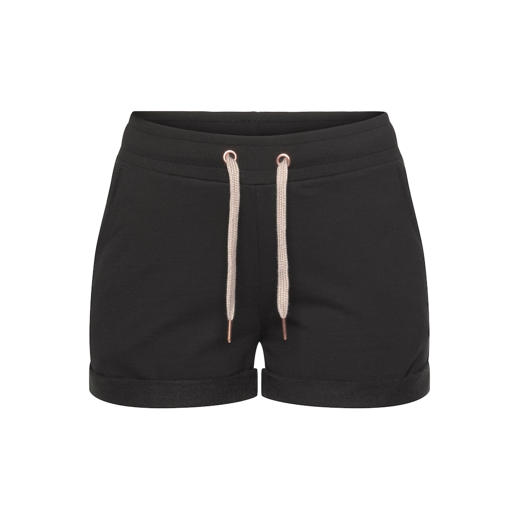 LASCANA Shorts, mit Rippbündchen und Umschlagsaum, Loungewear