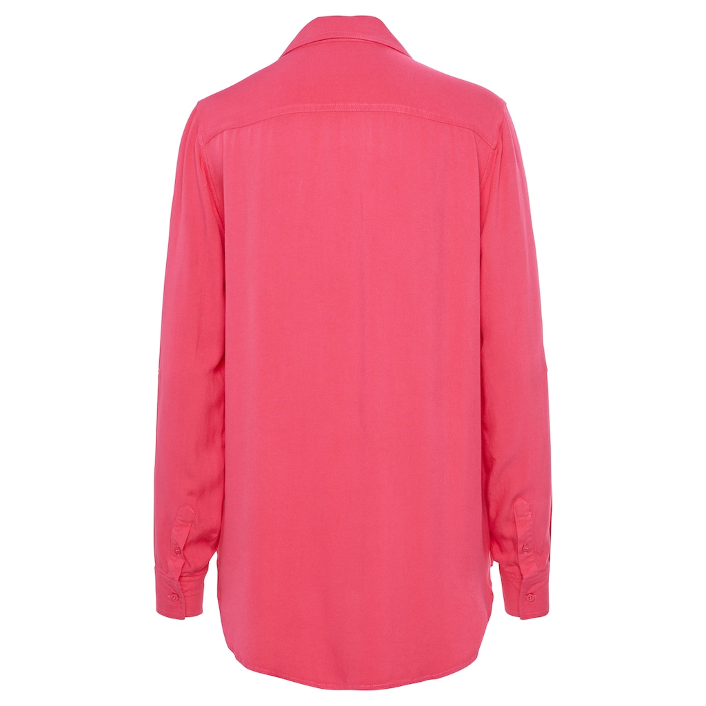 Vivance Hemdbluse, aus softer Lyocellqualität, luftige Damenbluse, casual-chic