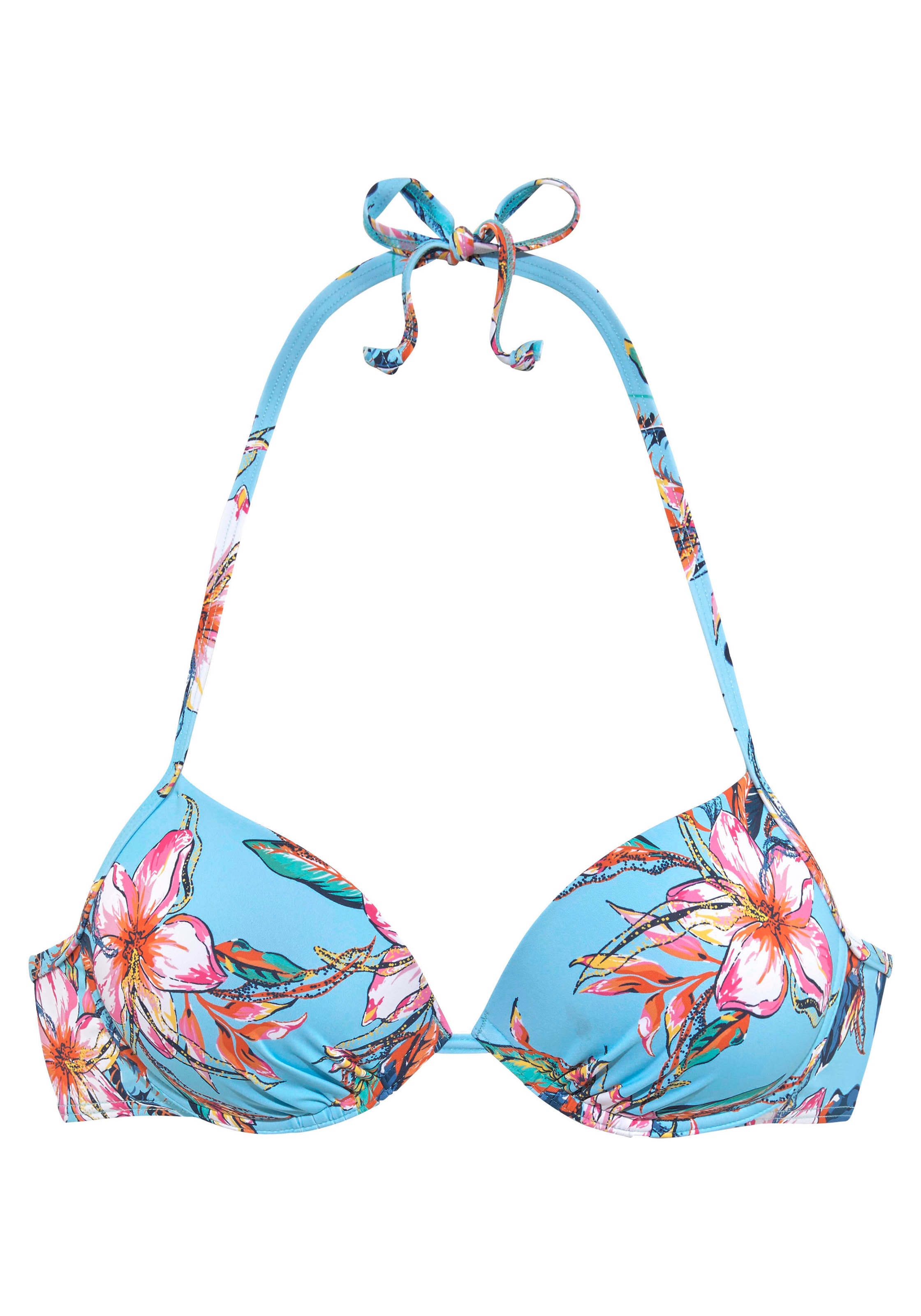 LASCANA Push-Up-Bikini-Top »Malia«, mit tropischem Print