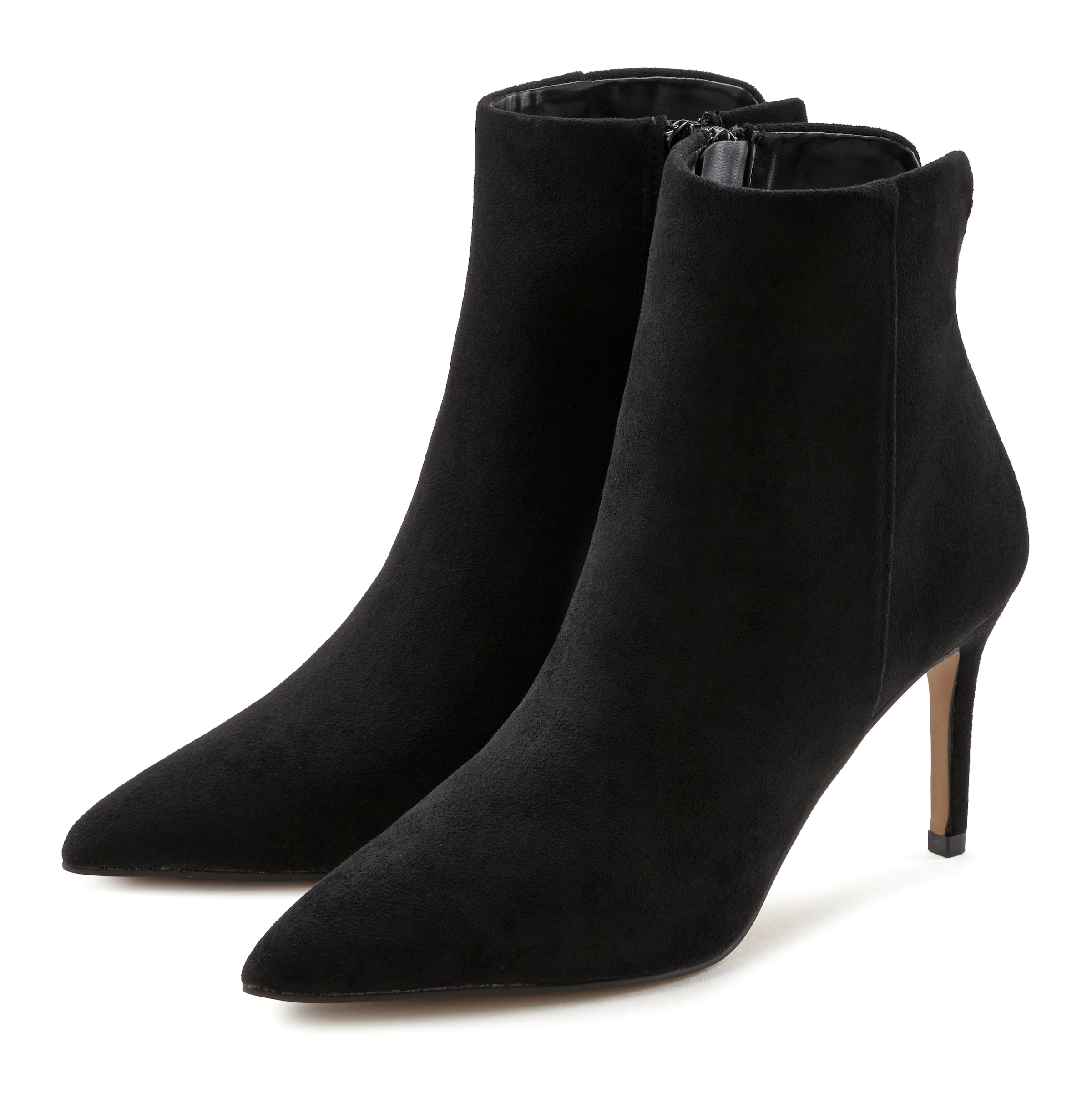 LASCANA High-Heel-Stiefelette, in spitzer Form & Pfennigabsatz, Reissverschluss Stiefel VEGAN
