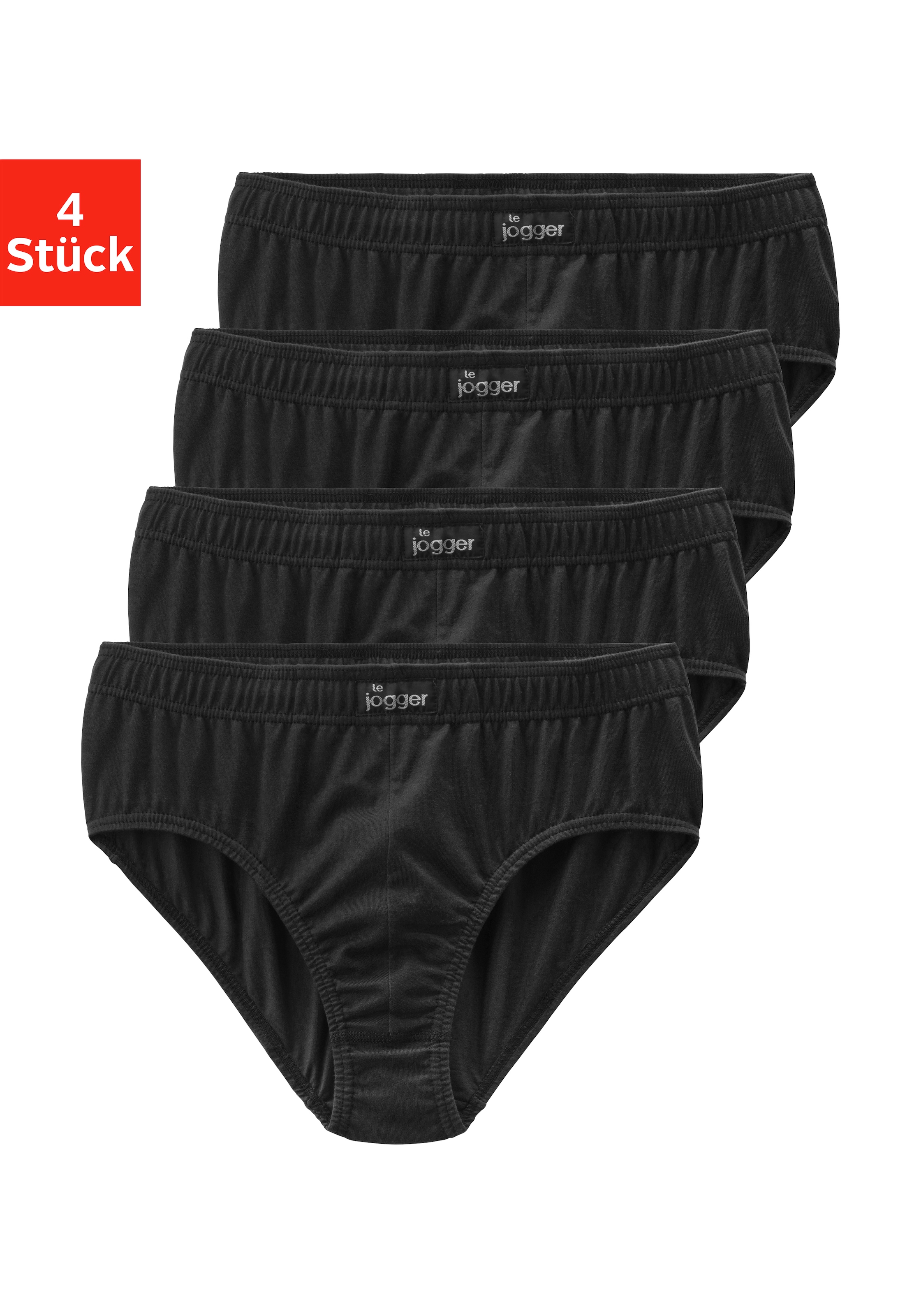 le jogger® Slip Packung, 4 Stk. aus angenehm weicher Baumwoll-Qualität