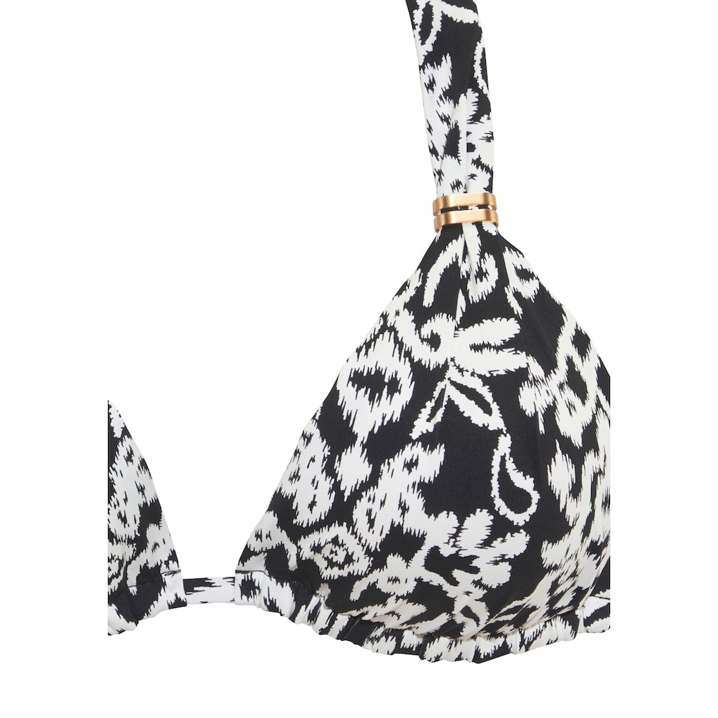 LASCANA Triangel-Bikini-Top »Piper«, mit auffälligem Alloverprint