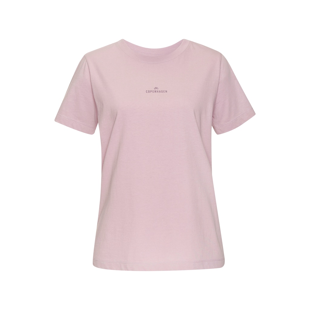 Copenhagen Studios T-Shirt »mit dezentem Logoprint vorn«, aus softer Jersey-Qualität mit Bio-Baumwolle