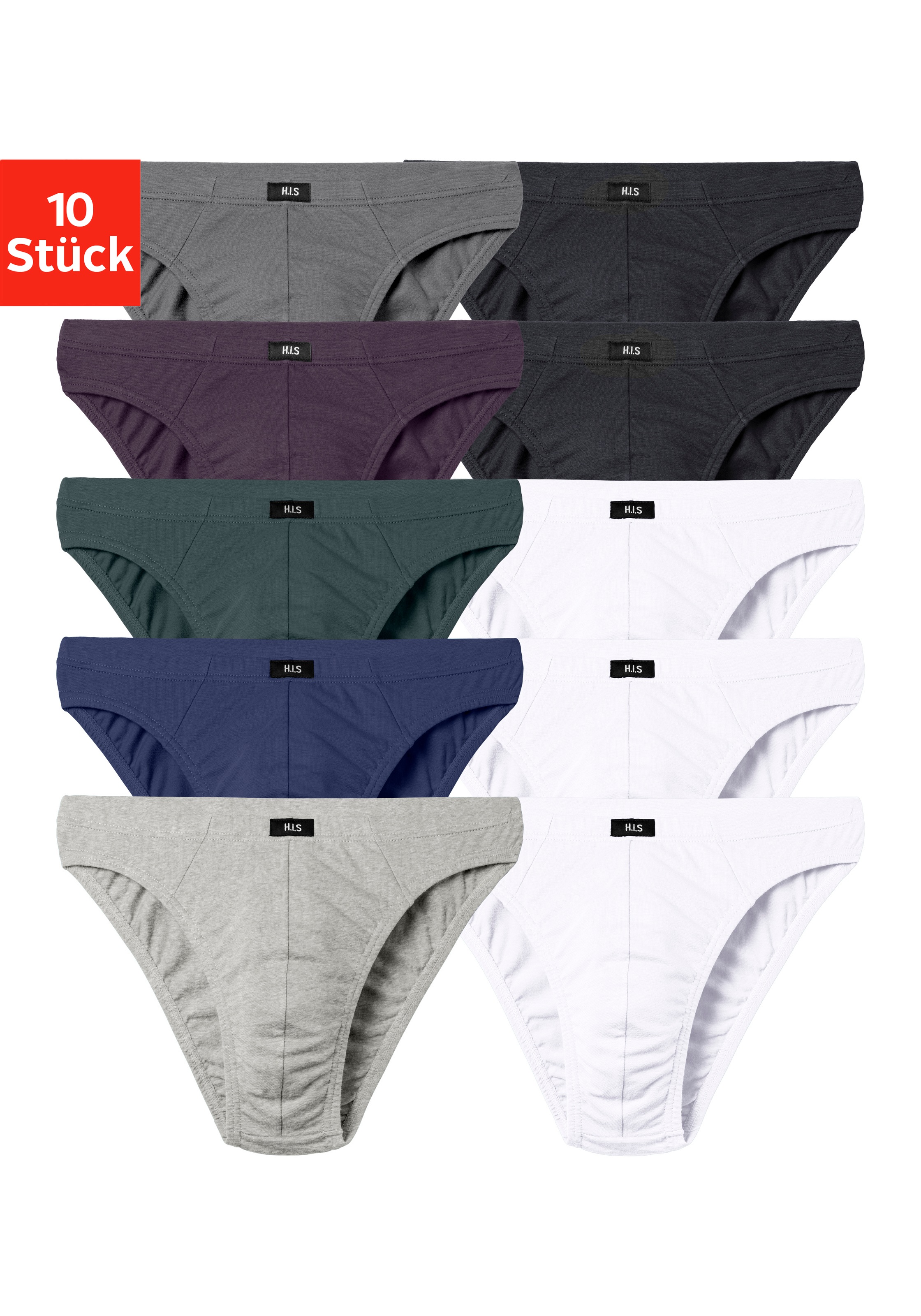 H.I.S Slip »Herren Minislip« Packung, 10 Stk. in Baumwoll-Mix