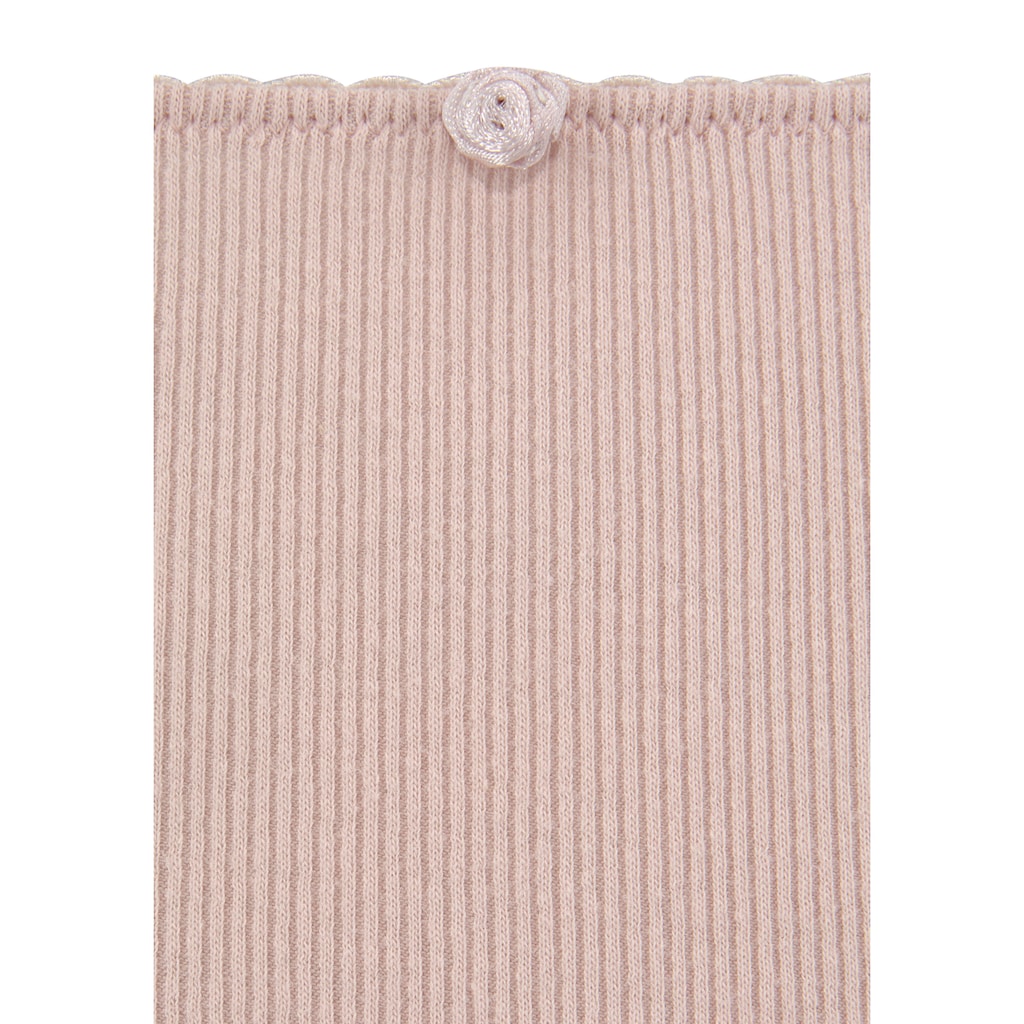 Vivance Taillenslip, (3er-Pack), aus weicher und elastischer Rippware, mit zartem Röschen vorn