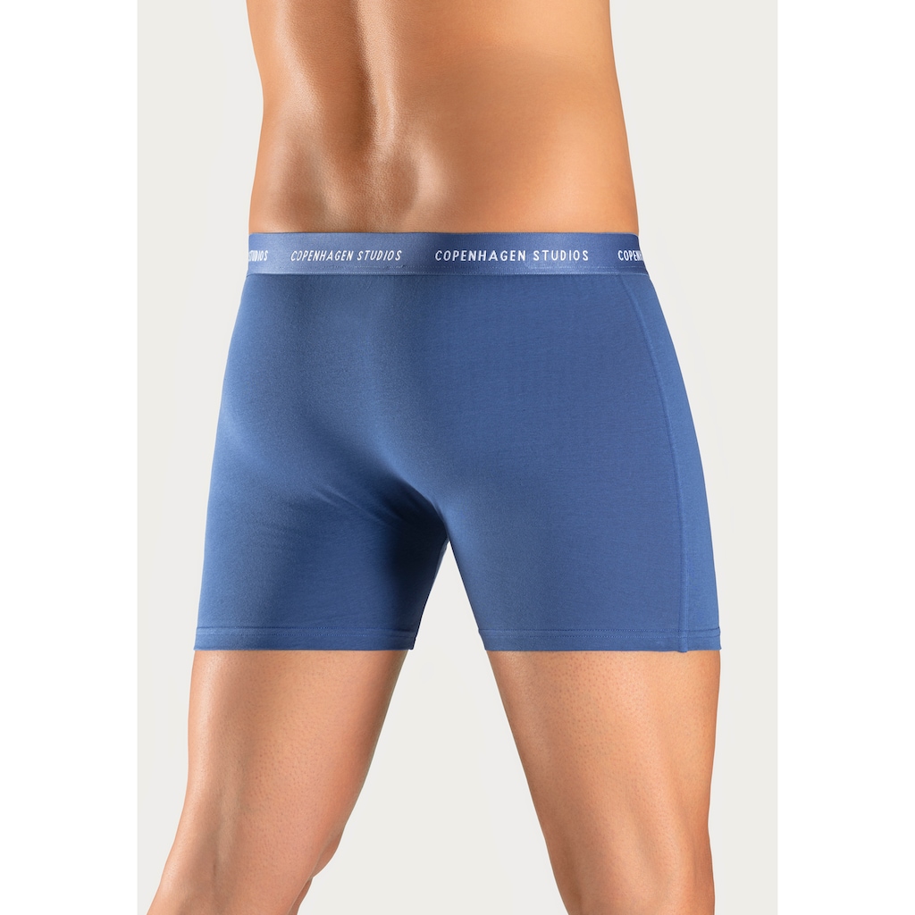 Copenhagen Studios Boxer »Boxershorts für Herren«, (3 St.), mit längerem Bein und Logobund