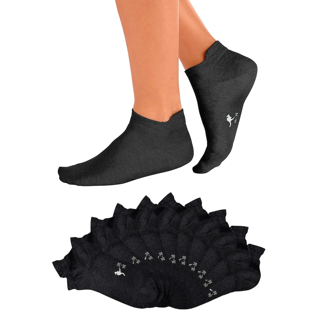 KangaROOS Sneakersocken, (Packung, 10 Paar), mit verlängertem Bündchen hinten