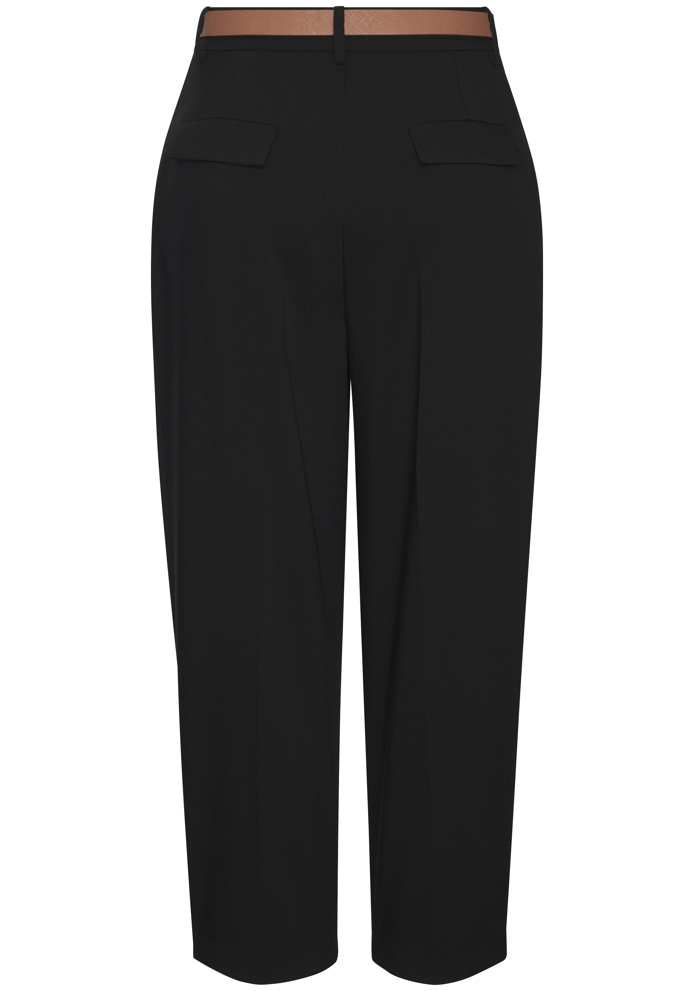 LASCANA Bundfaltenhose  mit Gürtel, in modischer Barrel-Form