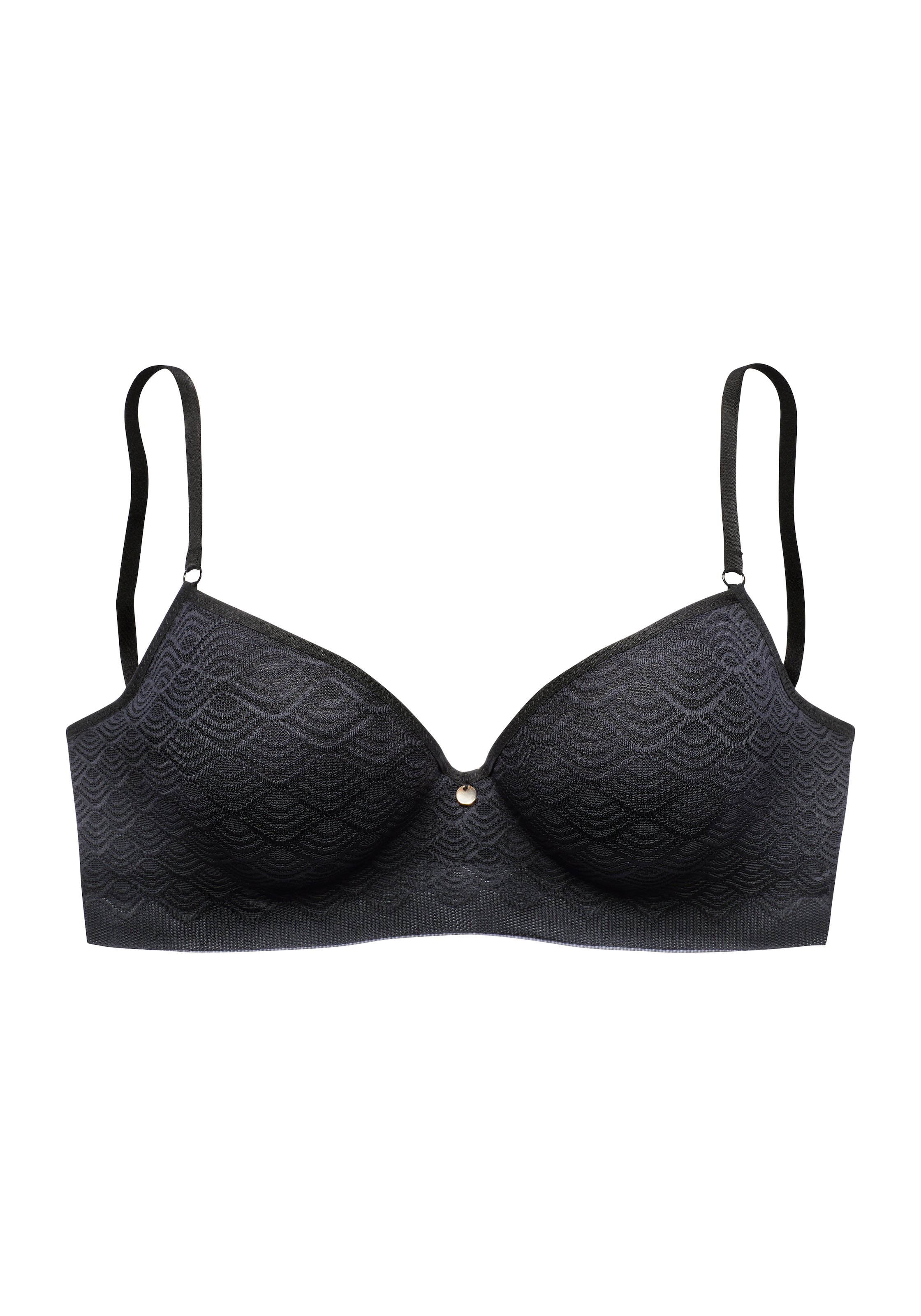 LASCANA Push-up-BH, mit Bügel in Bandeau-Form aus Spitze mit extraflachen Kanten, Dessous