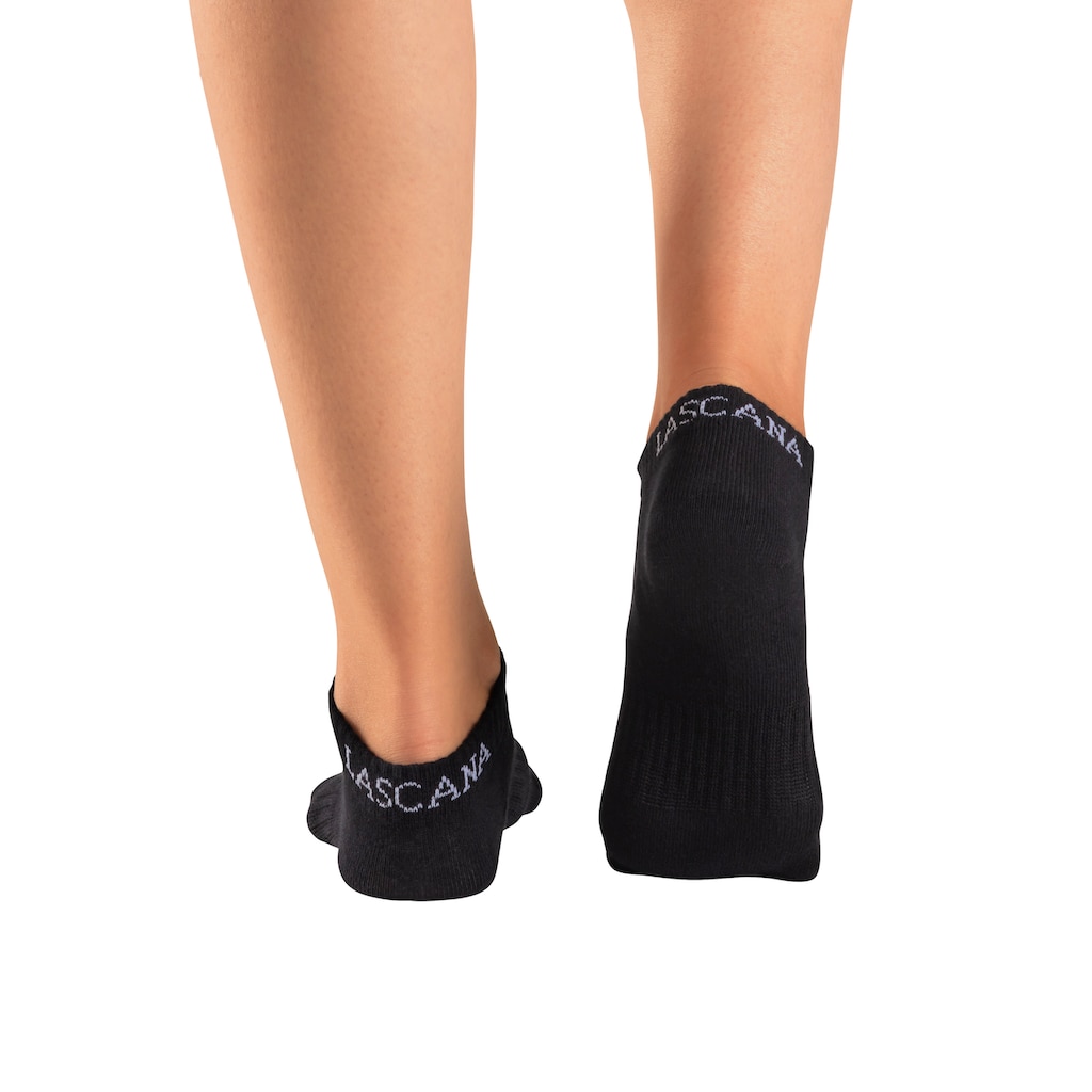 LASCANA ACTIVE Sneakersocken, (Packung, 6 Paar), mit eingestricktem Marken Logo