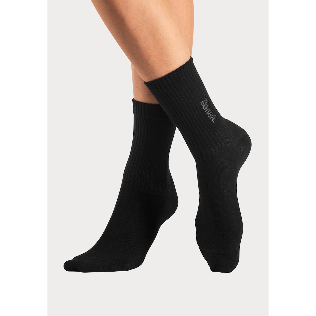 Bench. Basicsocken, (Packung, 3 Paar), mit Bench Stickerei