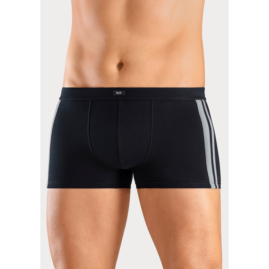 H.I.S Boxer »Boxershorts für Herren«, (Packung, 4 St.), mit kontrastfarbigen Streifen an den Seiten