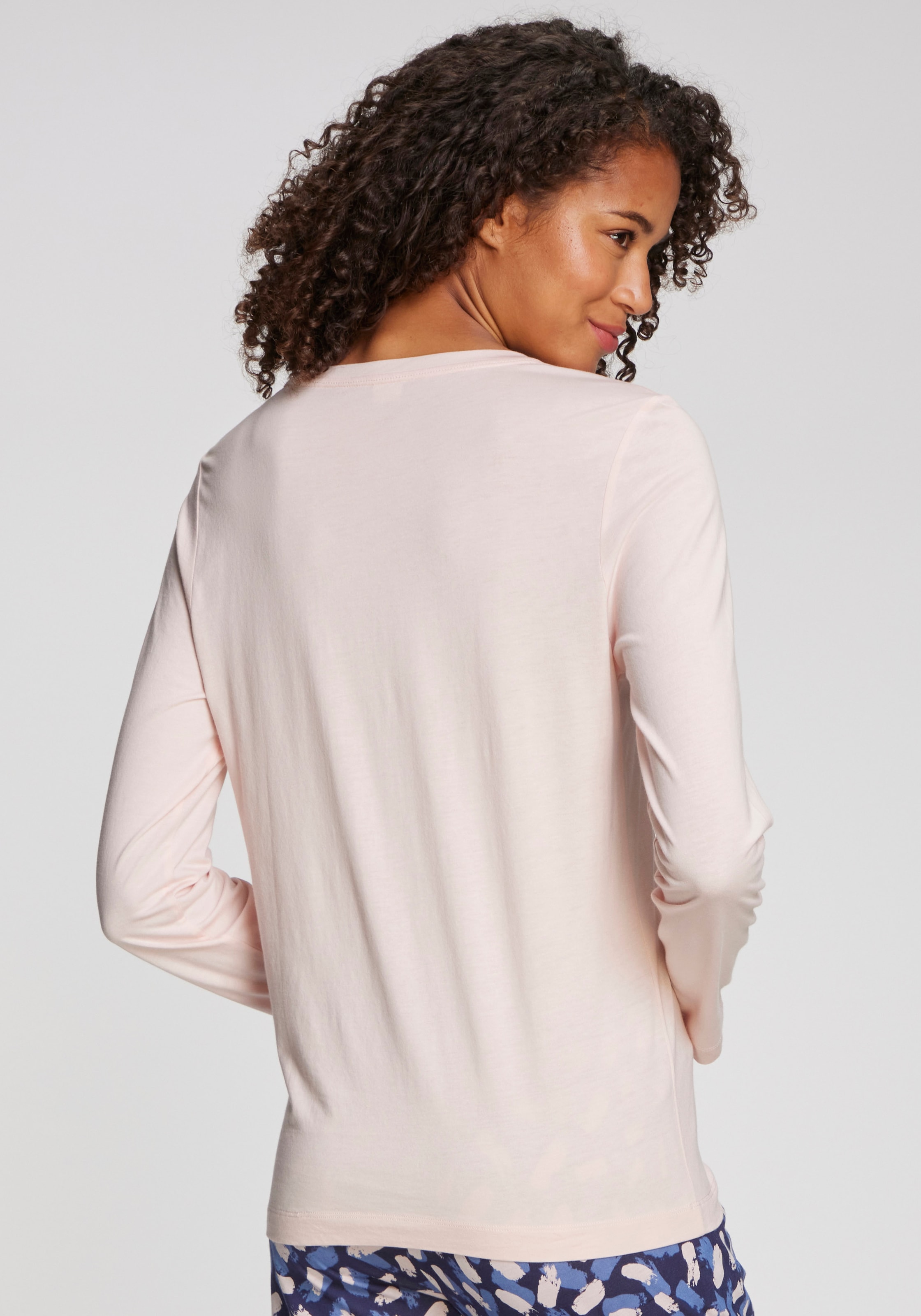 s.Oliver Pyjamaoberteil mit kleinem Frontprint