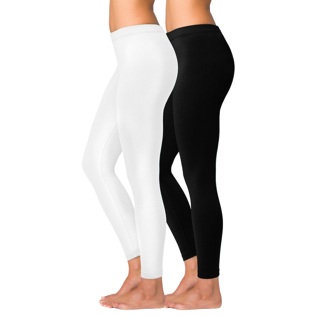 Vivance active Leggings, (2er-Pack), mit Gummibund, Loungewear