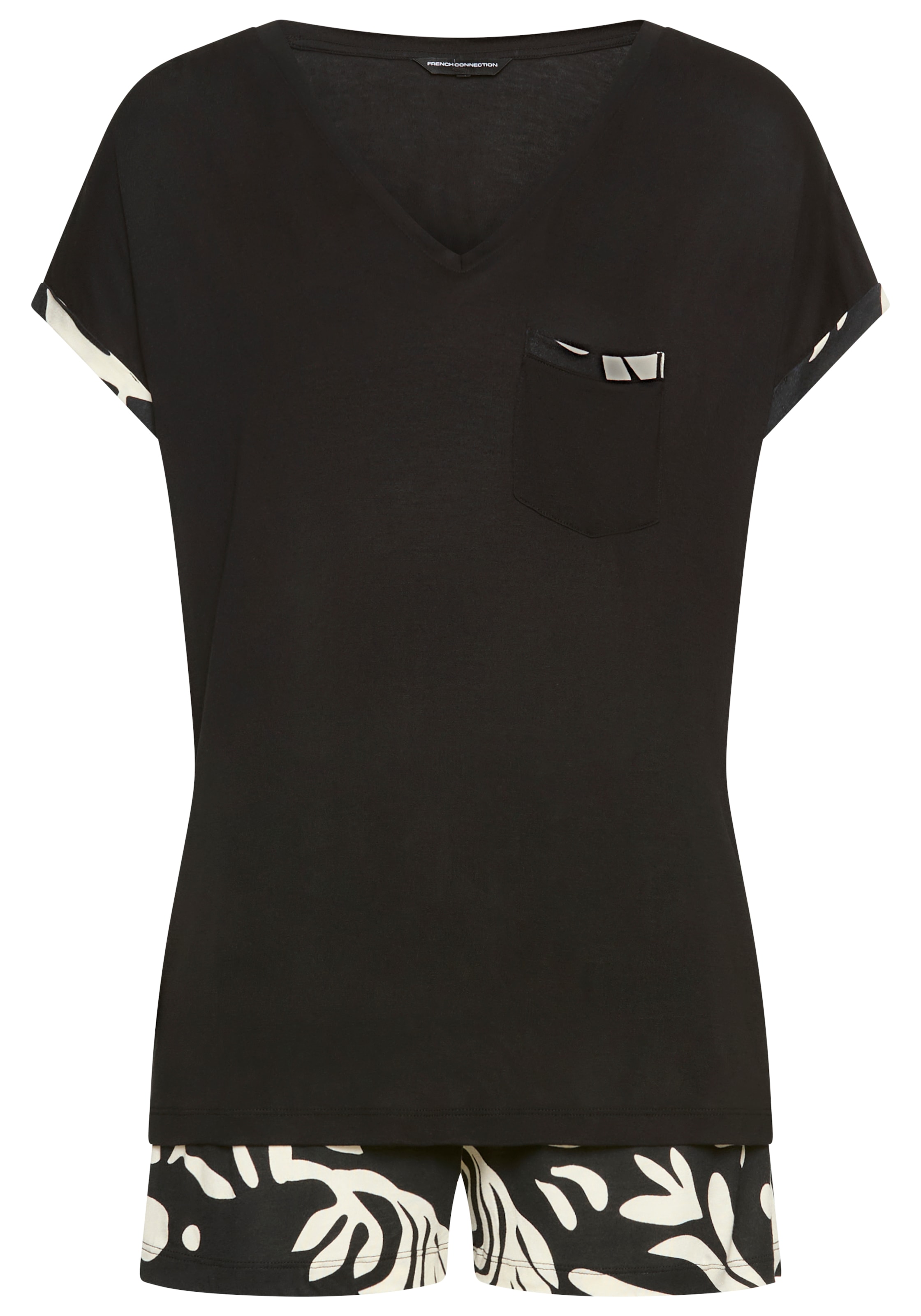 French Connection Shorty 2 im zeitlosen Schwarz-Weiss-Look