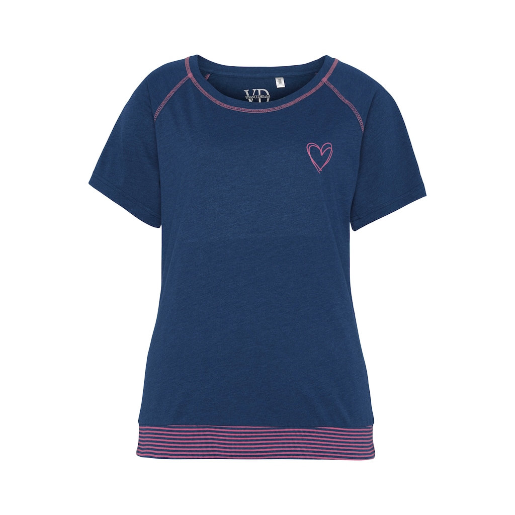 Vivance Dreams Shorty, (2 tlg.), mit dekorativen Flatlock-Nähten in Neonfarben