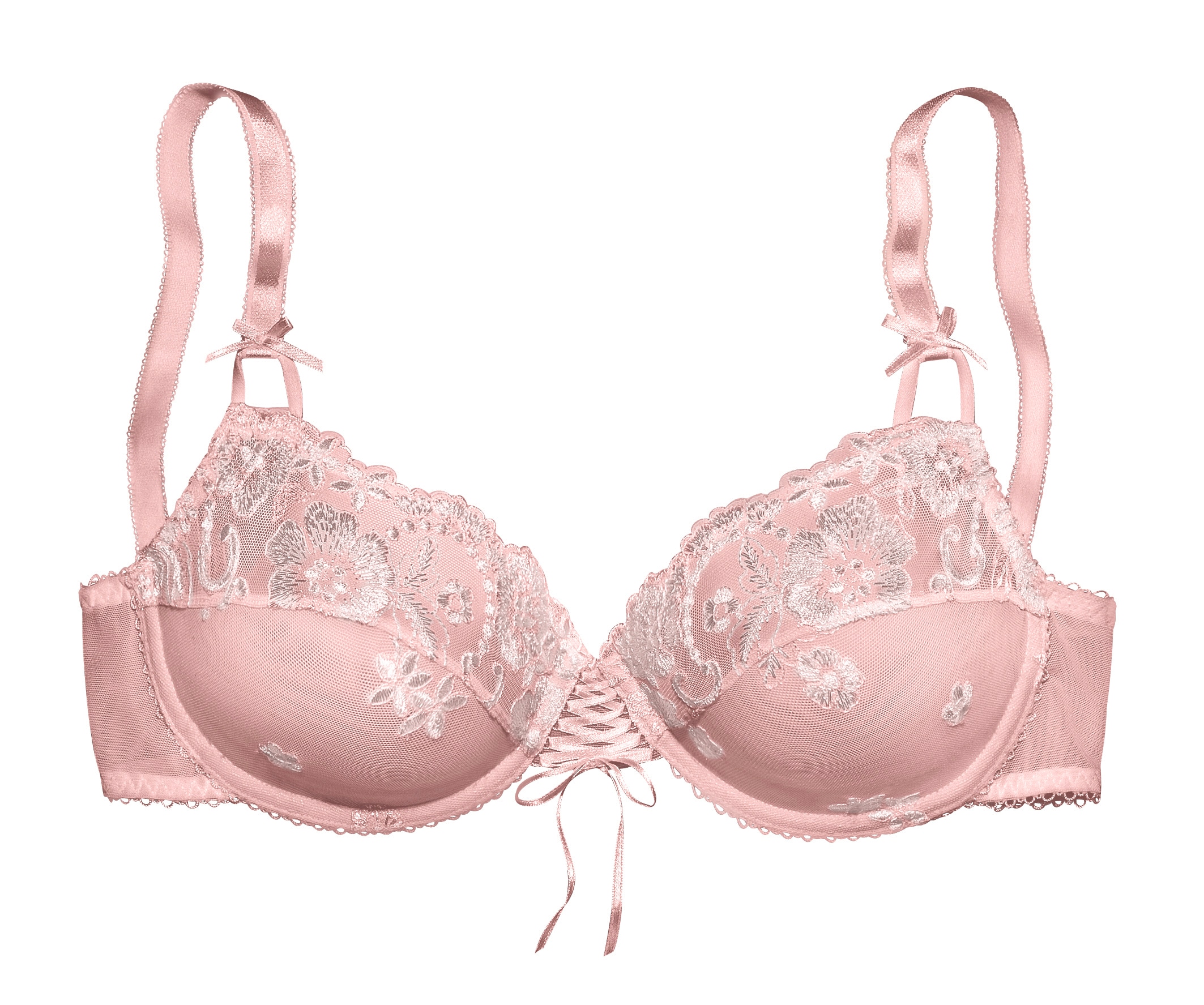 LASCANA Bügel-BH »Wanda«, mit Zierschnürung und Stickerei Spitze, Dessous