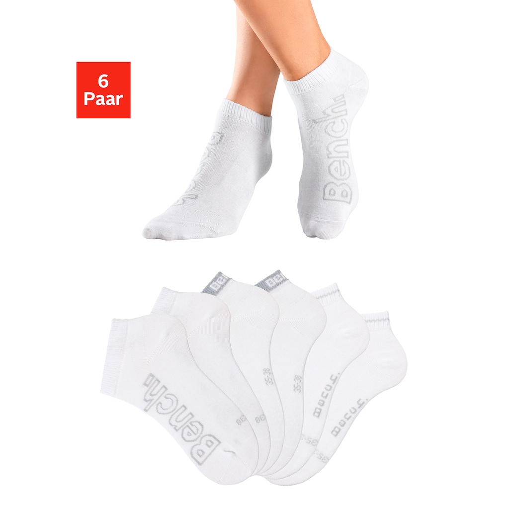 Bench. Sneakersocken, (Packung, 6 Paar), mit unterschiedlichen Designs