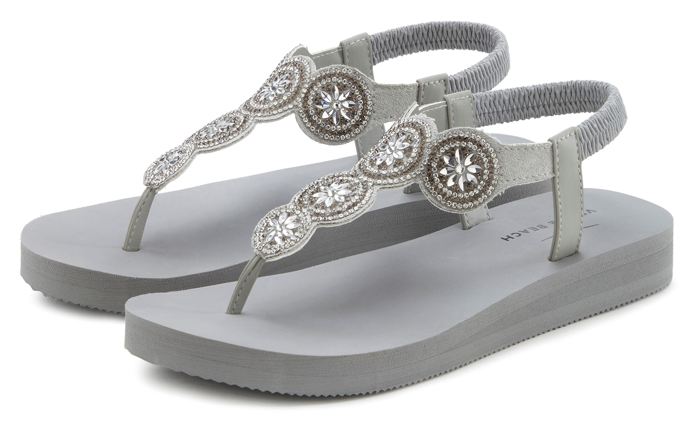 Venice Beach Badezehentrenner »Sandale, Pantolette« Zehentrenner, Badeschuh ultraleicht mit Glitzerdetails VEGAN