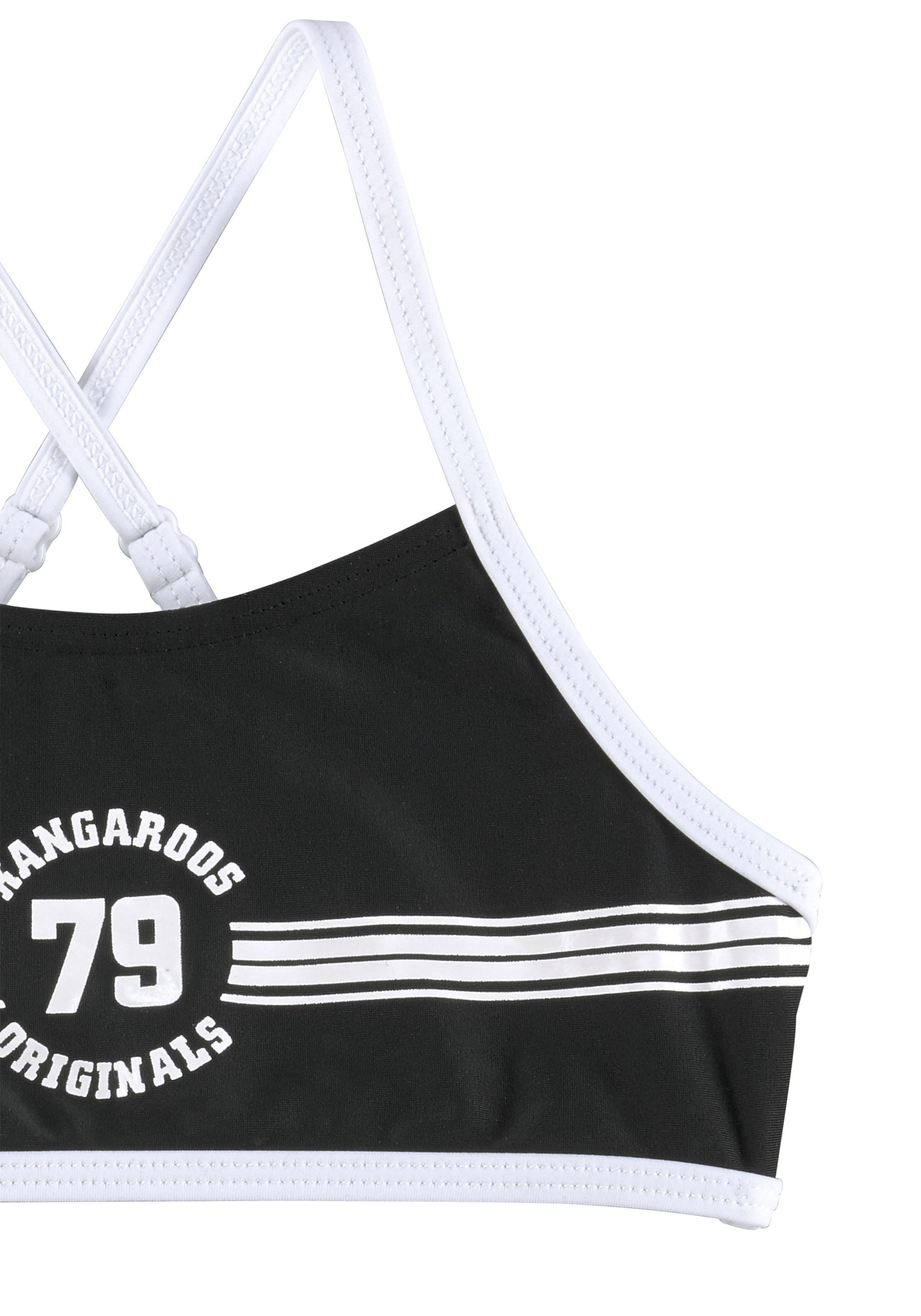 KangaROOS Bustier-Bikini "Sporty" mit sportlichem Frontdruck
