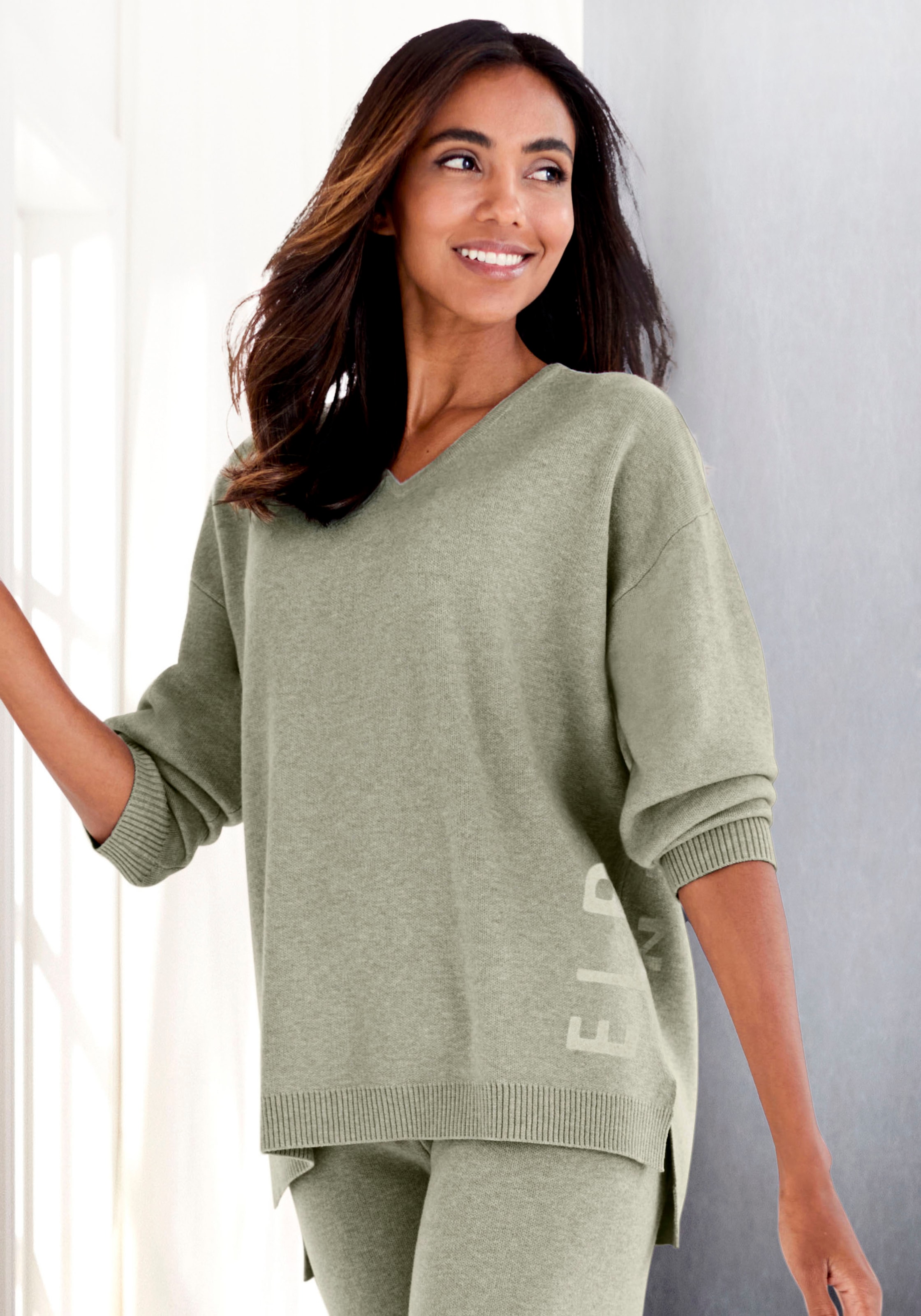 Elbsand Pull , aus hochwertigen Strick
