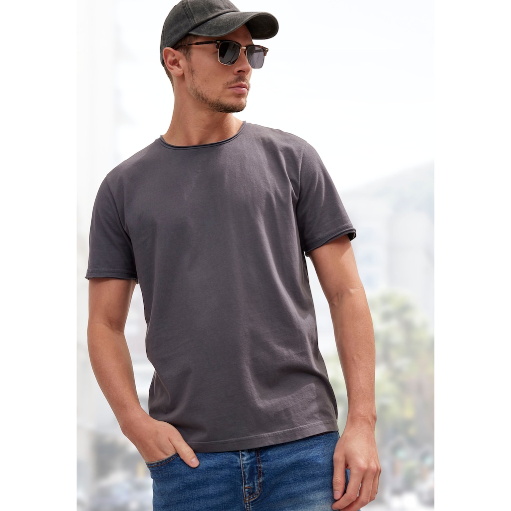 John Devin T-Shirt, (Packung, 2), Relaxed Fit, Kurzarm, Freizeitshirt mit Rundhals aus reiner Baumwolle
