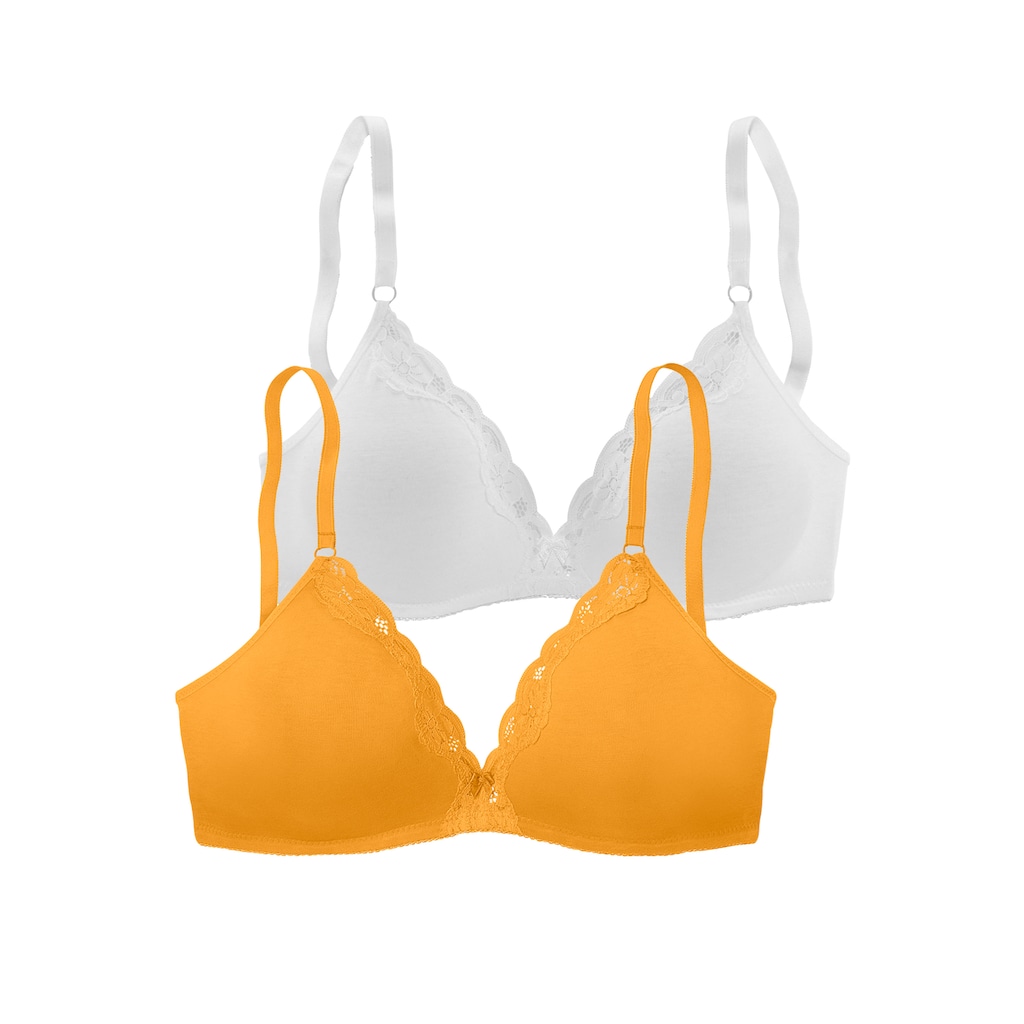 petite fleur Bralette-BH, ohne Bügel aus Baumwolle mit Spitze