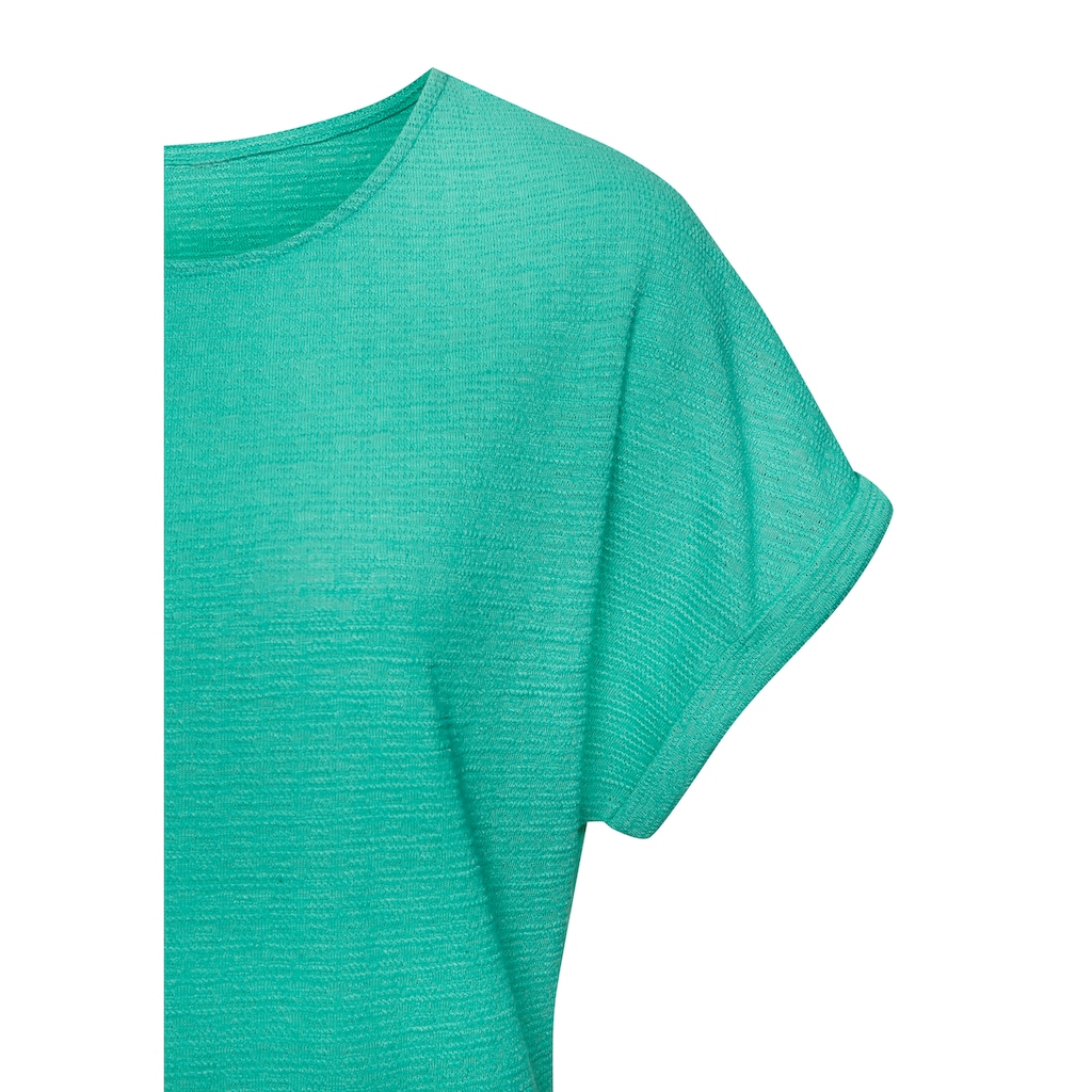Vivance T-Shirt »aus bügelfreiem Strukturstrick«, (2er-Pack), aus bügelfreiem Strukturstrick und mit recycelten Polyester-Fasern