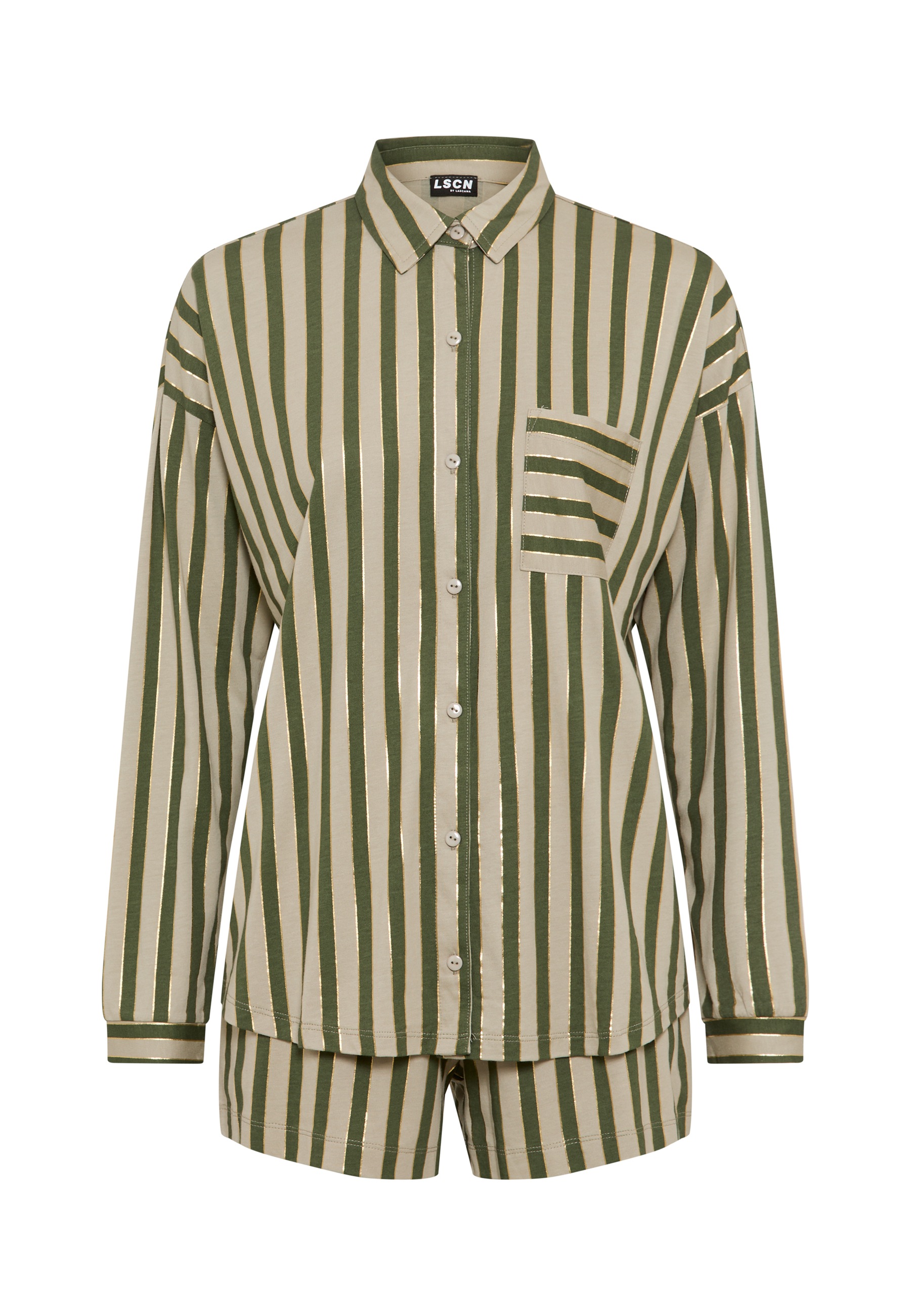 LSCN by LASCANA Shorty 2-teilig, 2 tlg. mit Streifendruck