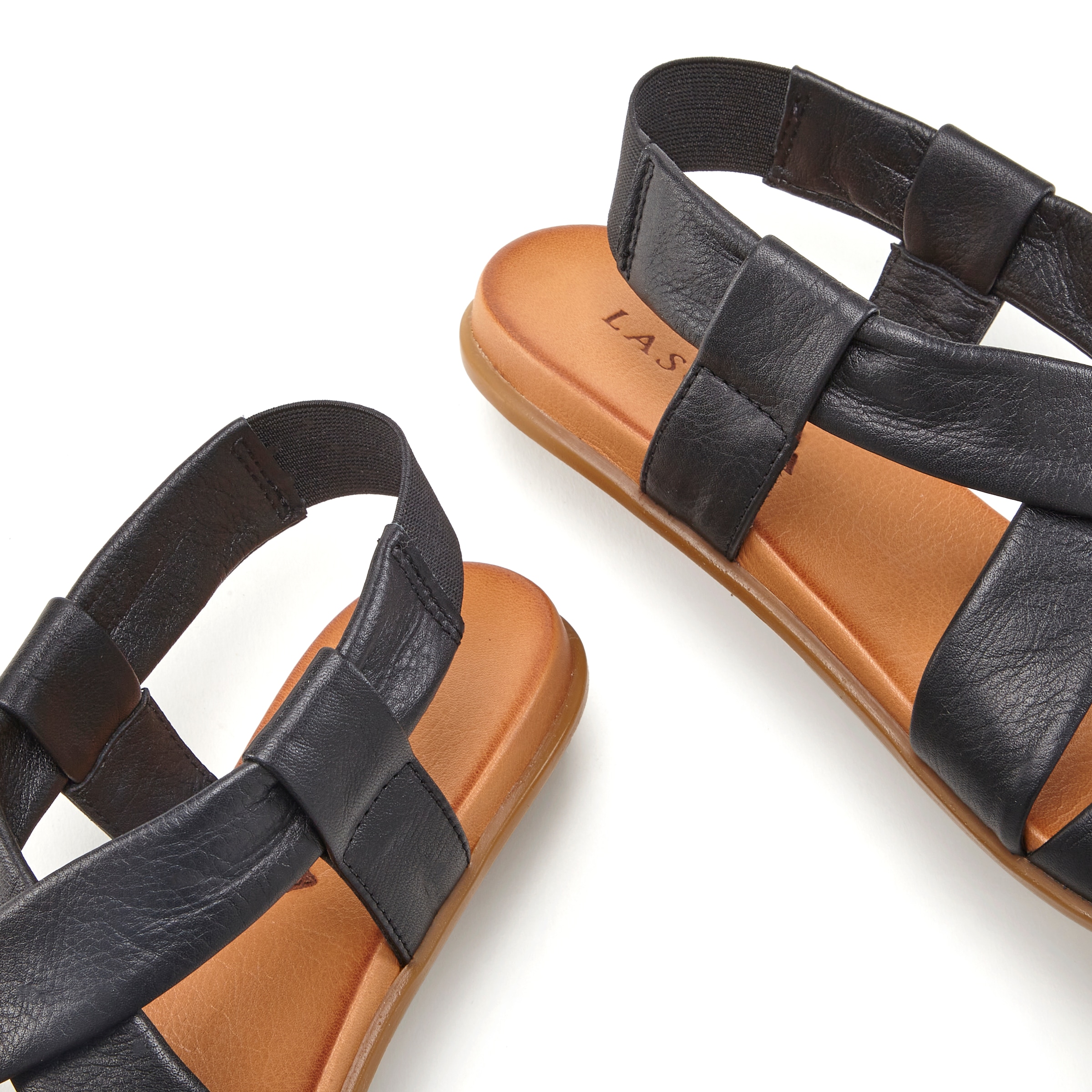 LASCANA Sandale »Sommerschuh«, aus Leder mit raffinierten Riemchen, Sandalette, Sommerschuh