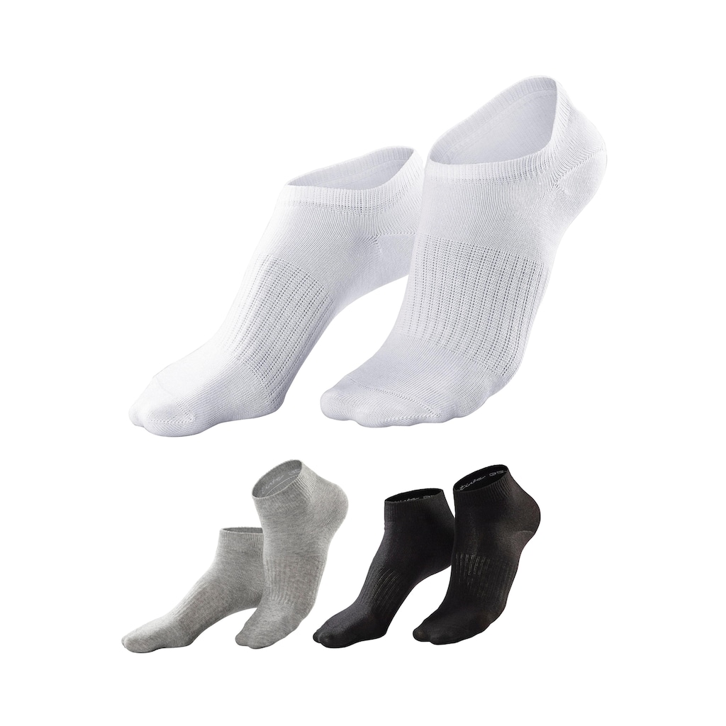 LASCANA ACTIVE Sneakersocken, (Packung, 7 Paar), mit Mittelfussgummi