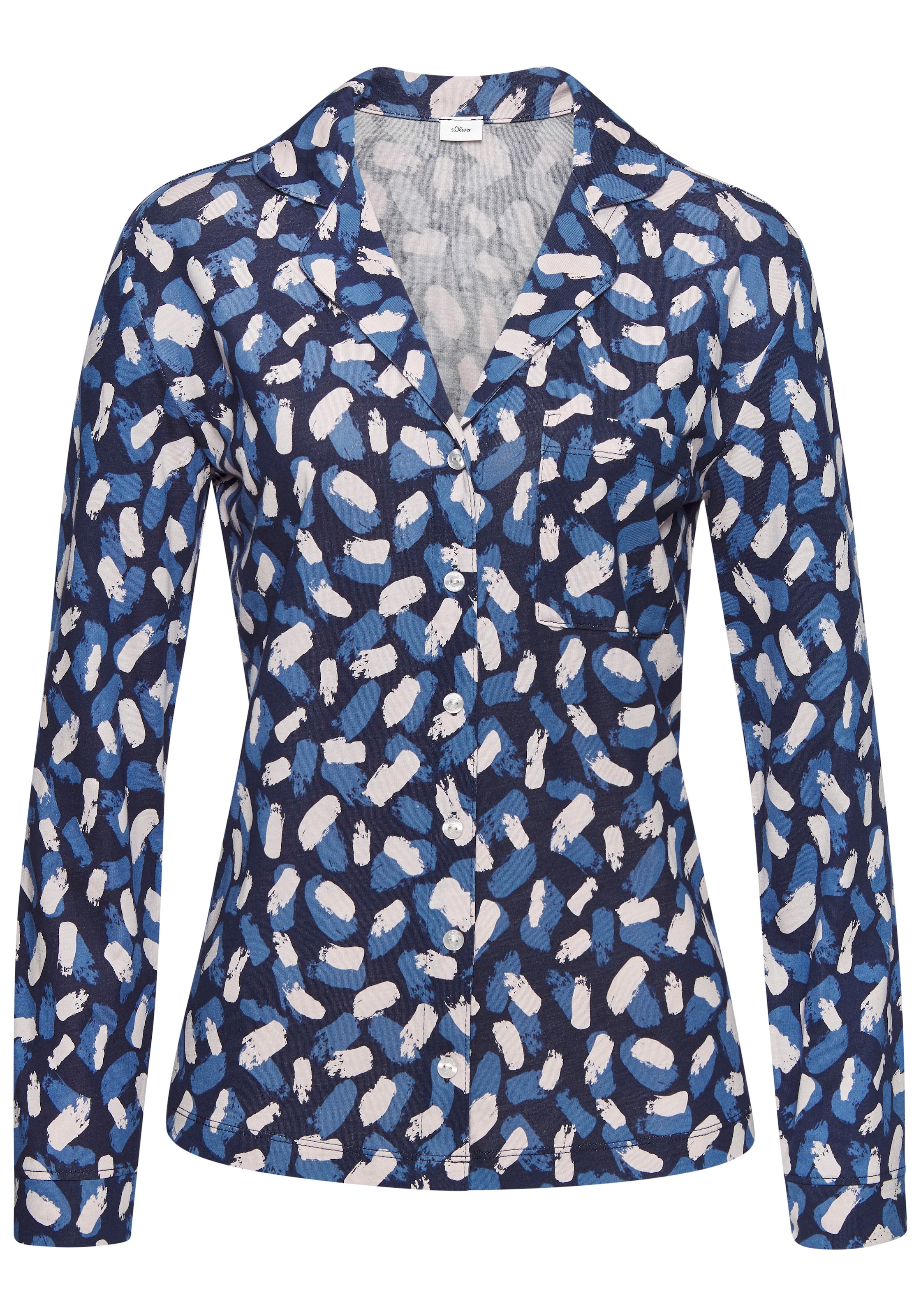 s.Oliver Haut de pyjama Mit schönem Alloverdruck
